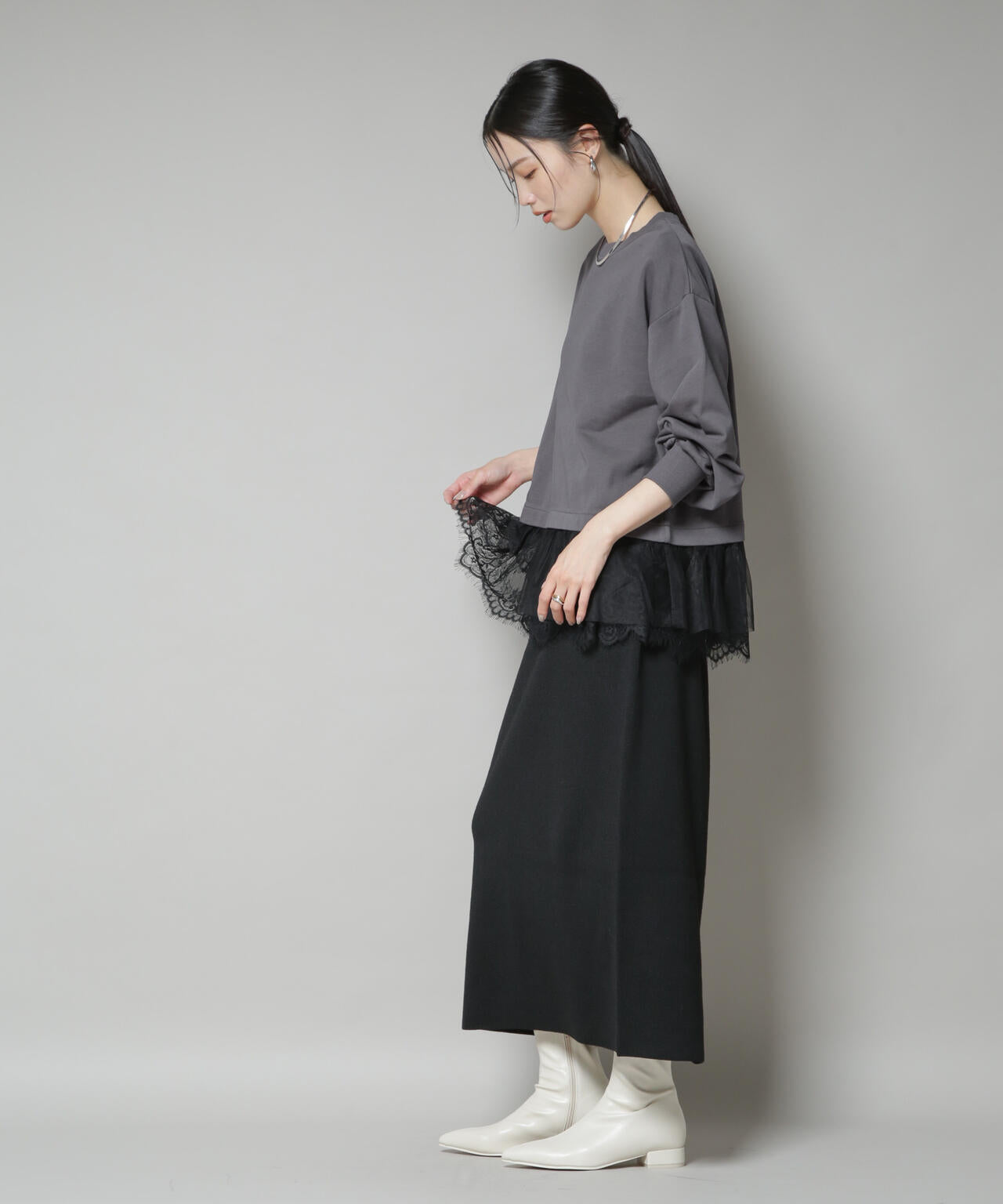 毛玉抑制総針スカート(セットアップ可) | NANO universe（ナノ