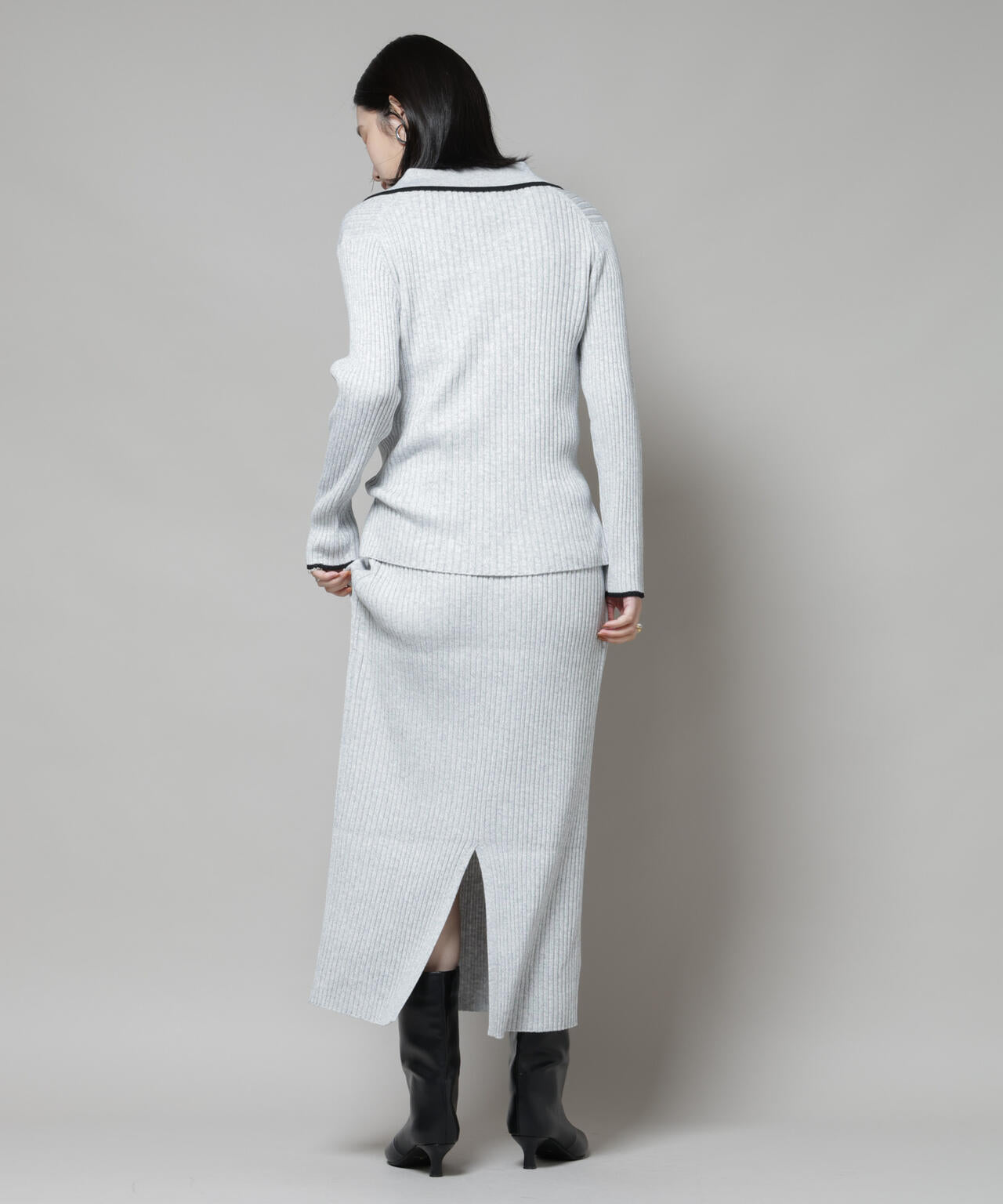 メランジリブタイトスカート(セットアップ可)