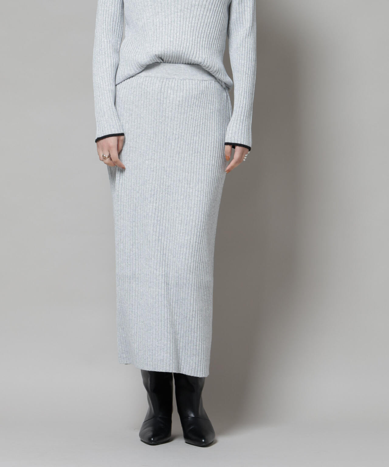 メランジリブタイトスカート(セットアップ可)