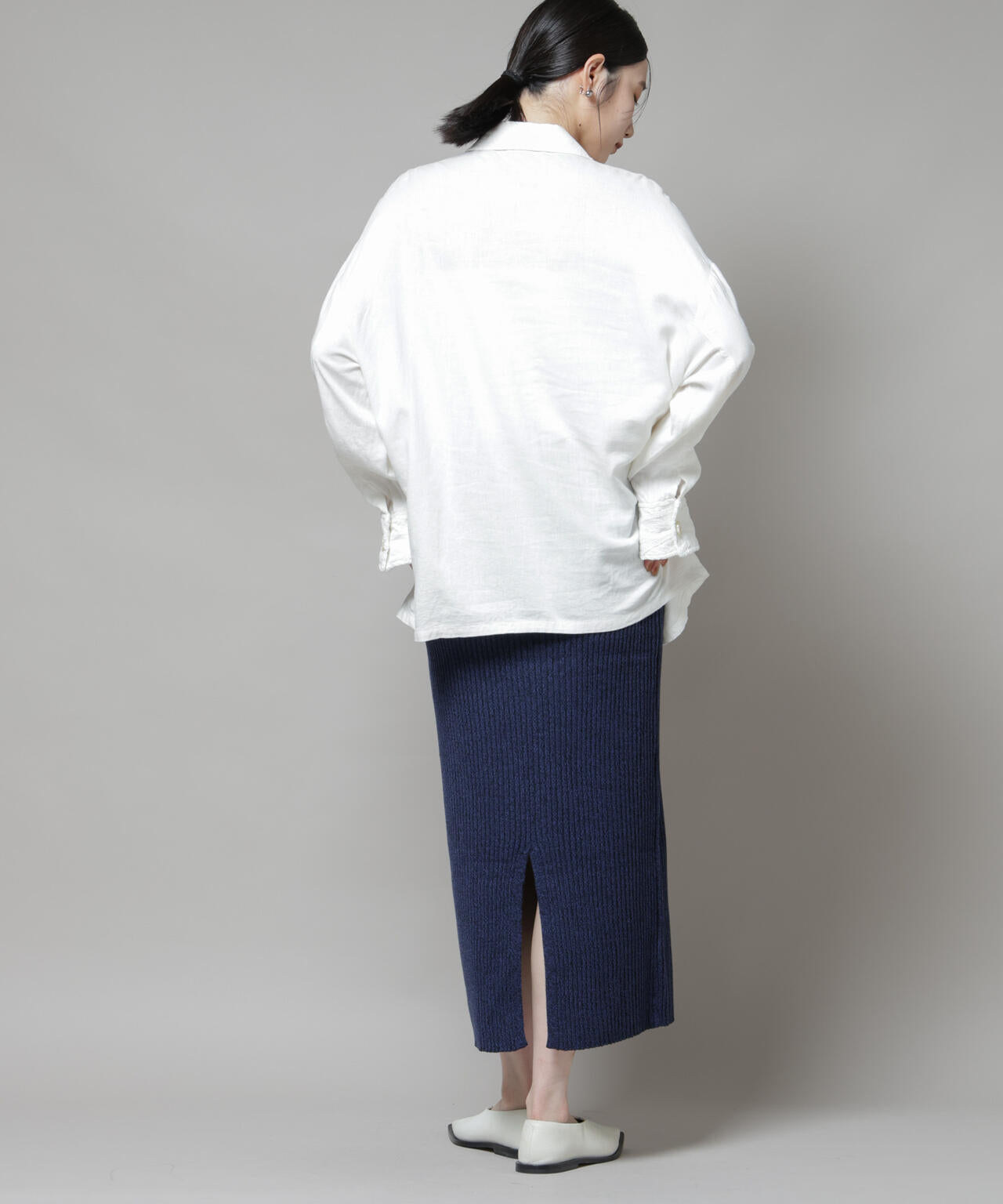 メランジリブタイトスカート(セットアップ可)