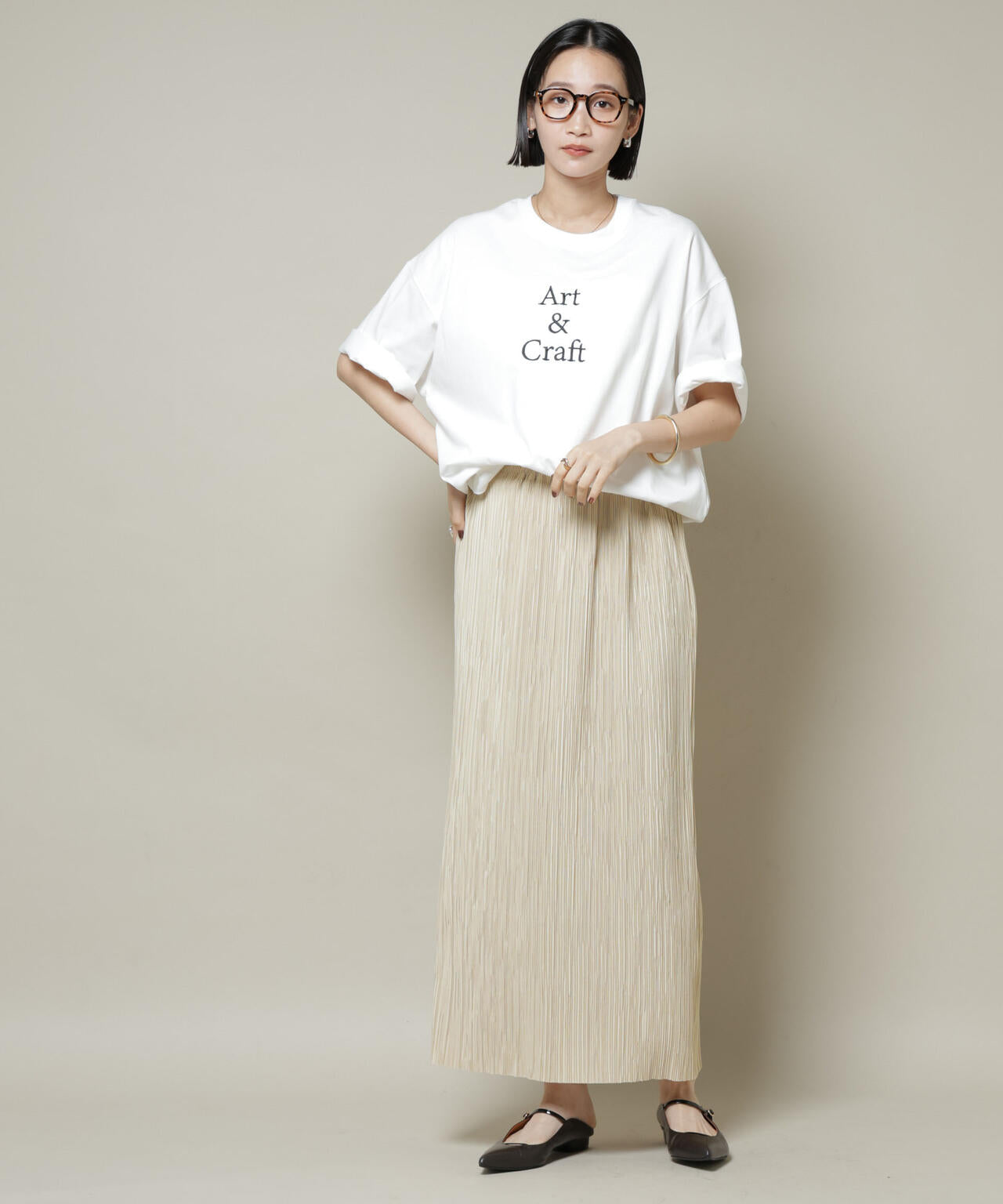ランダムプリーツカットナロースカート(セットアップ可)