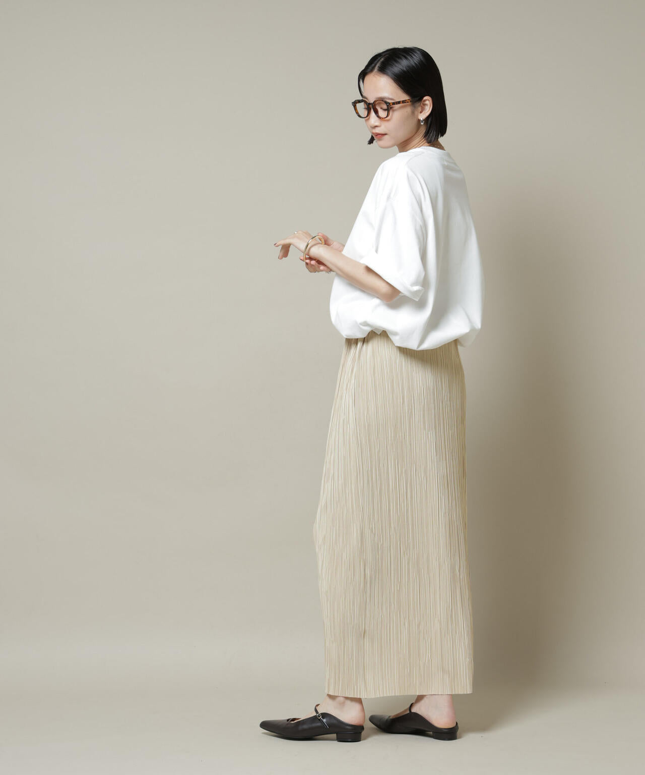 ランダムプリーツカットナロースカート(セットアップ可) | NANO