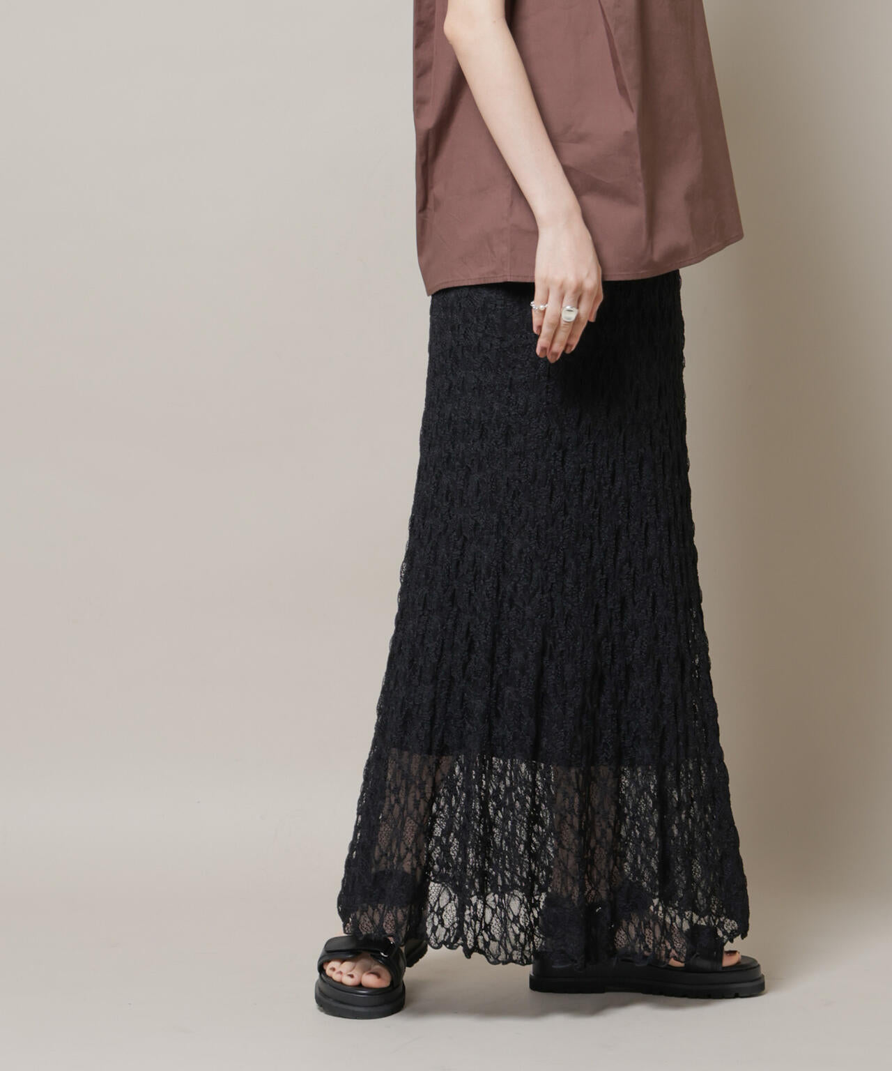 【新品】nano universe golf　スカート グレー　トップス黒 新品】nano universe golf スカート グレー トップス黒 NANO