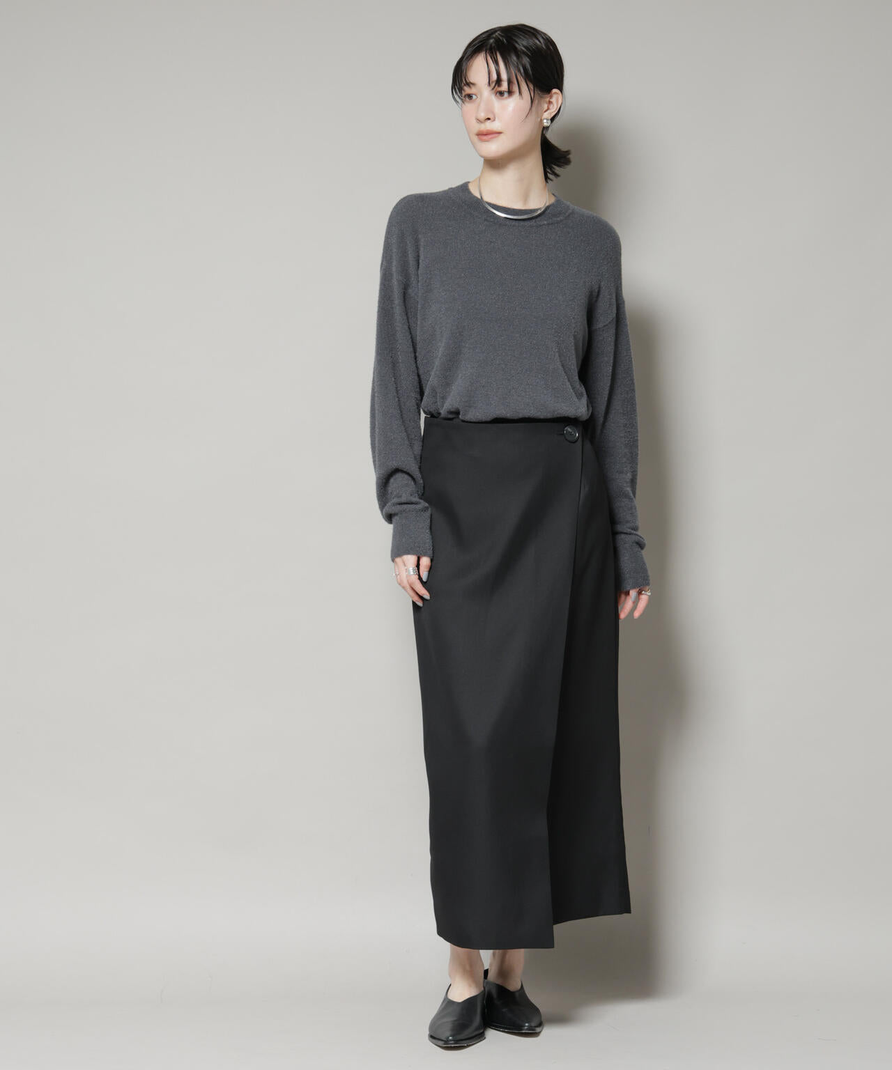 【撥水加工】ラップ風スカート