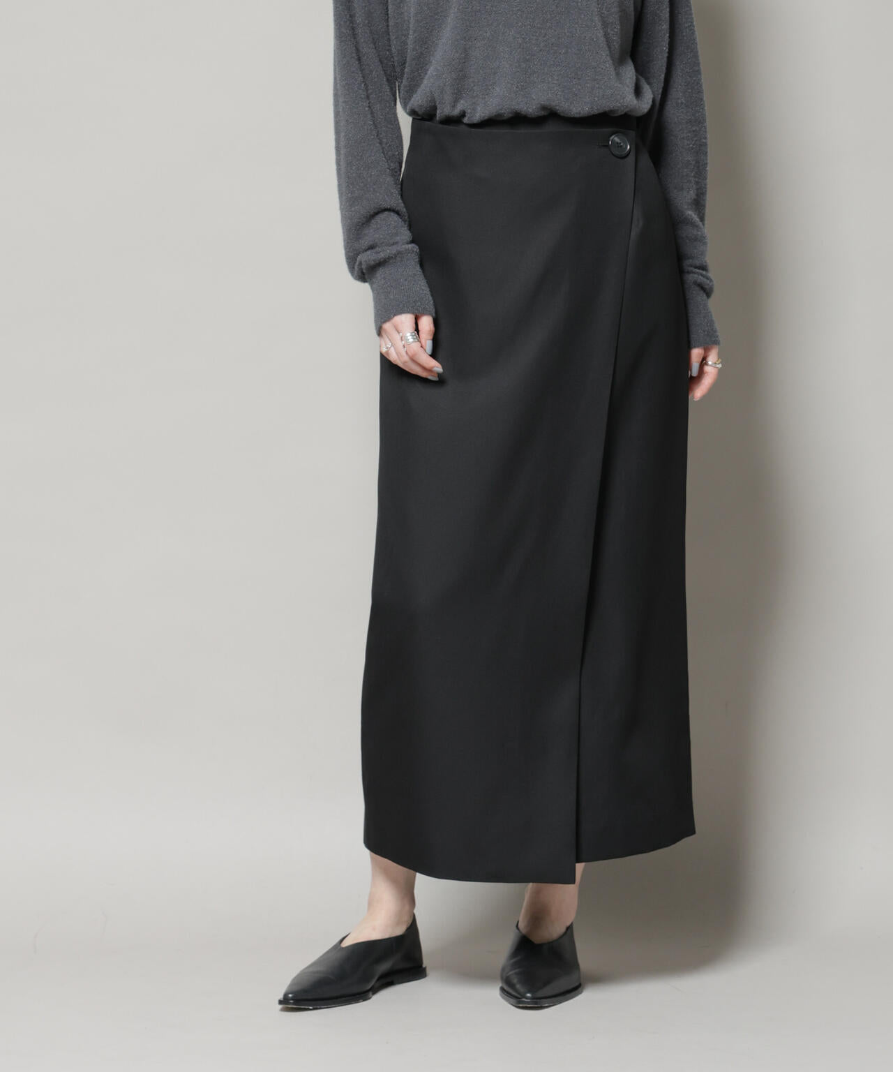 【撥水加工】ラップ風スカート