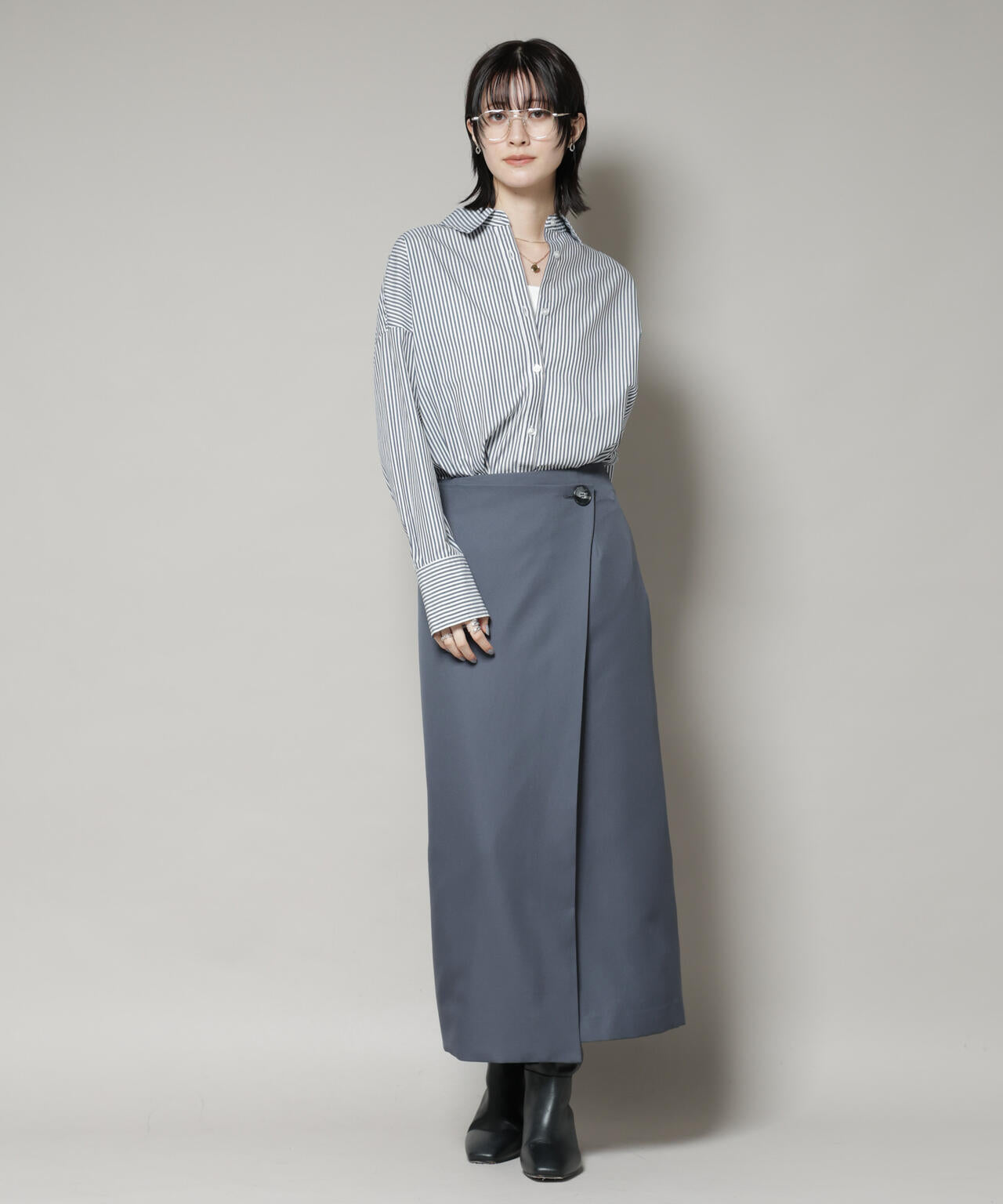 【撥水加工】ラップ風スカート