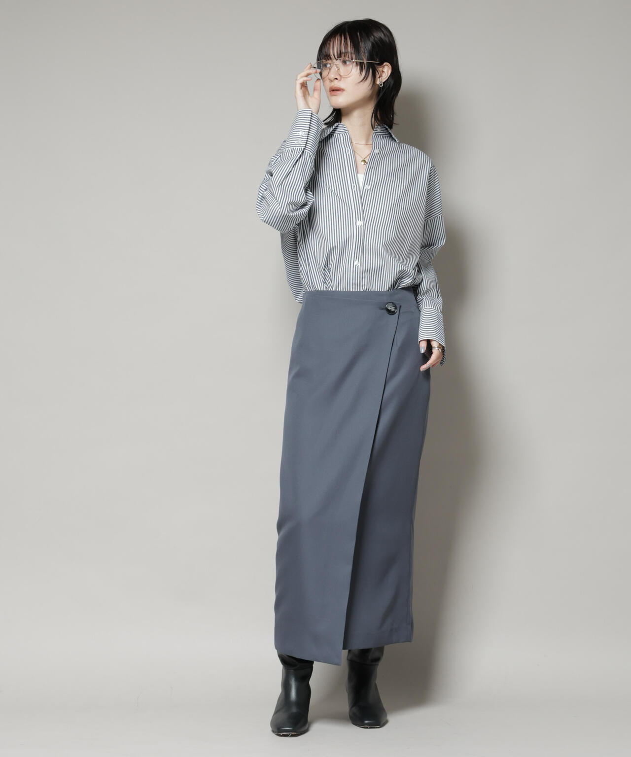 【撥水加工】ラップ風スカート