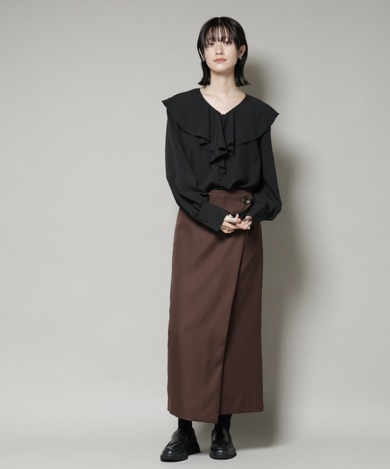 【撥水加工】ラップ風スカート