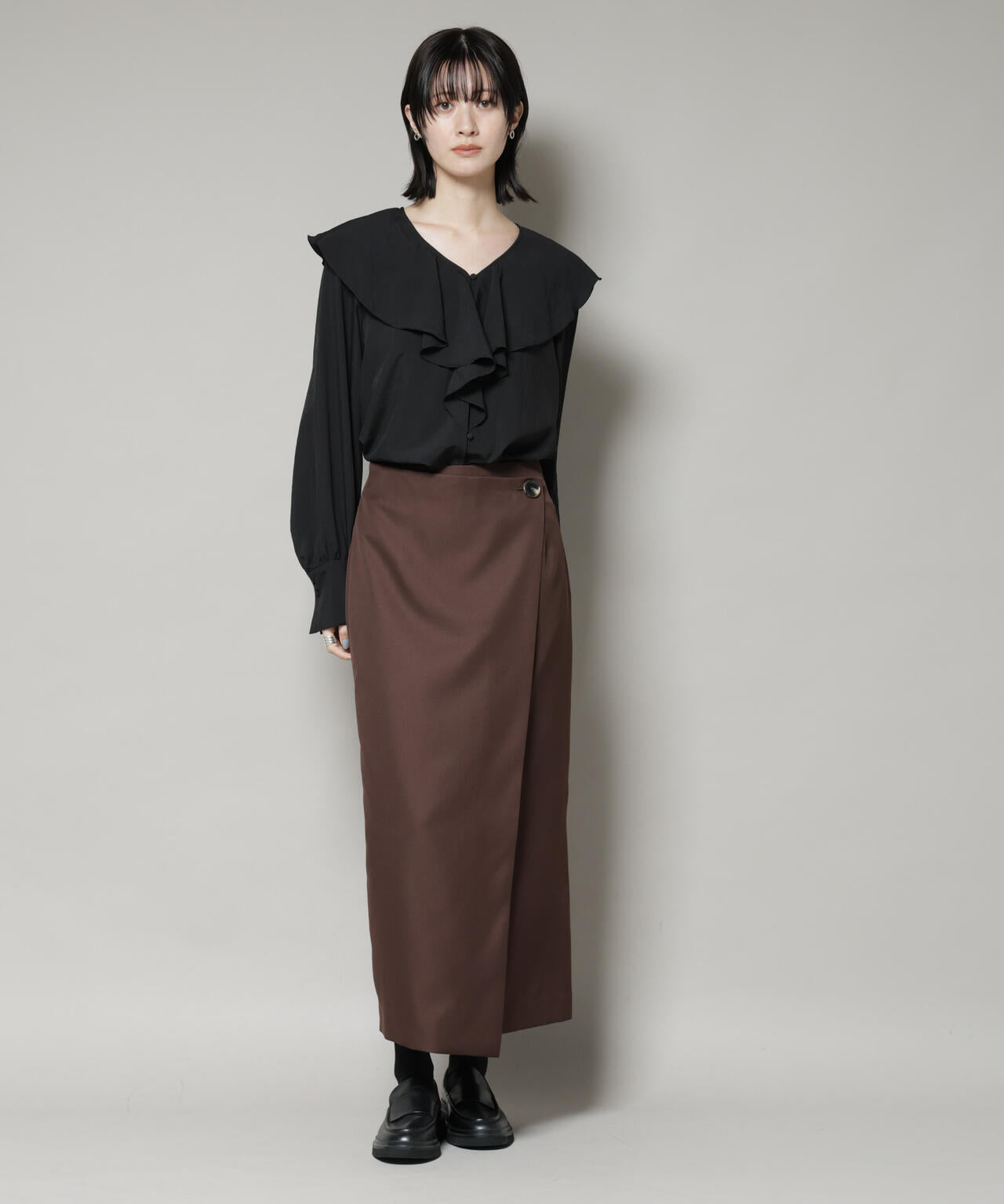 撥水加工】ラップ風スカート | NANO universe（ナノ・ユニバース