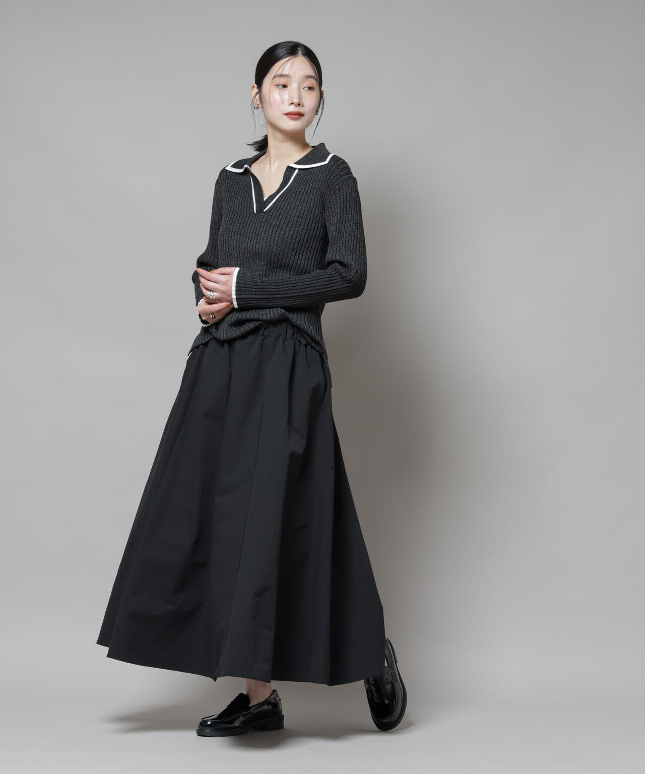 撥水加工】ギャザーボリュームスカート | NANO universe（ナノ