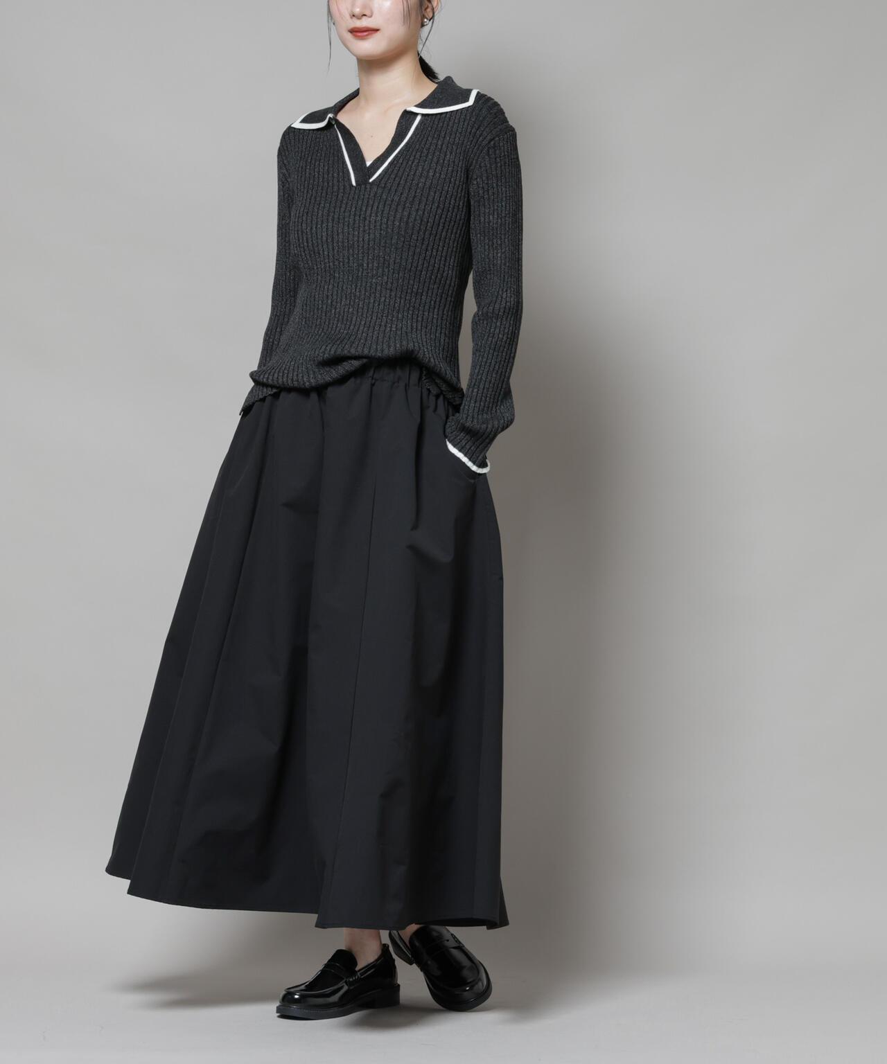 撥水加工】ギャザーボリュームスカート | NANO universe（ナノ