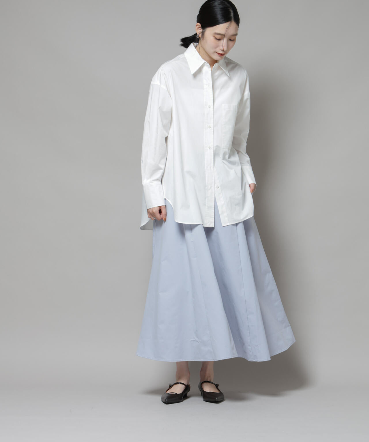 【撥水加工】ギャザーボリュームスカート