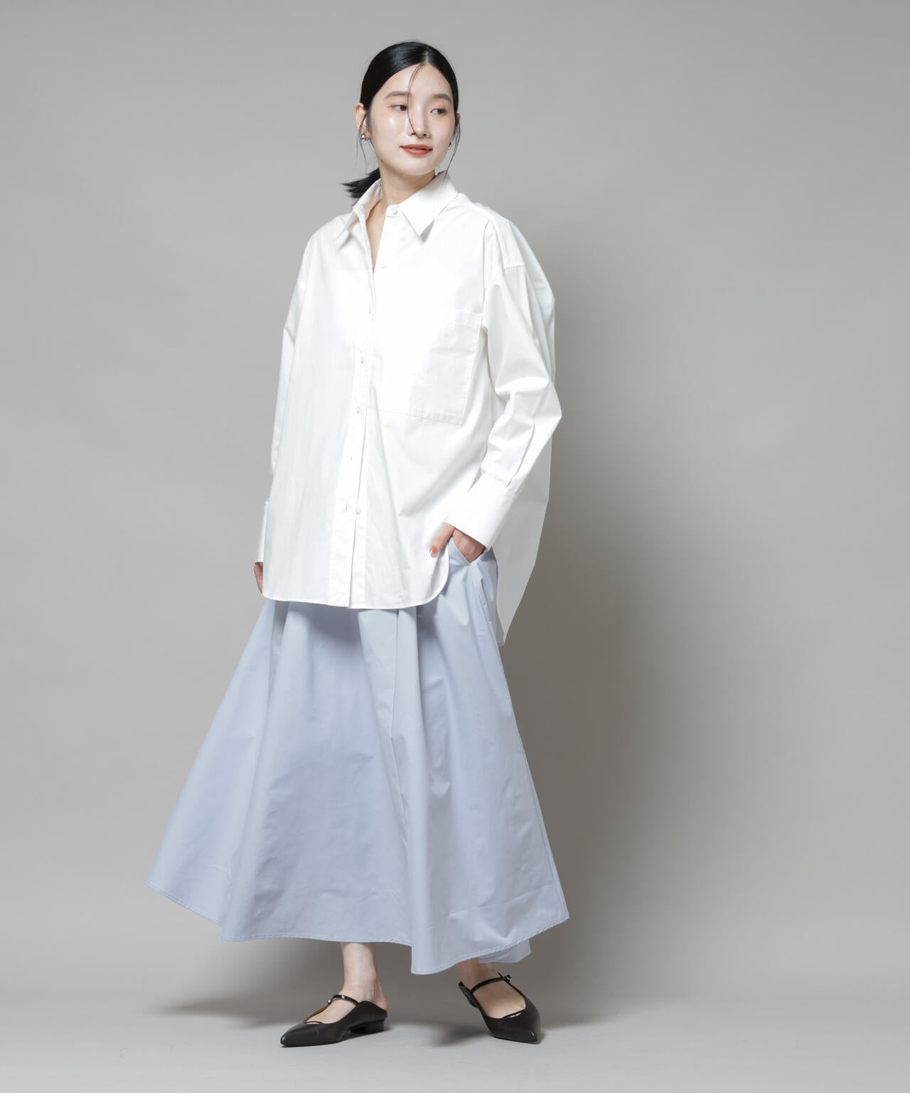 撥水加工】ギャザーボリュームスカート | NANO universe（ナノ