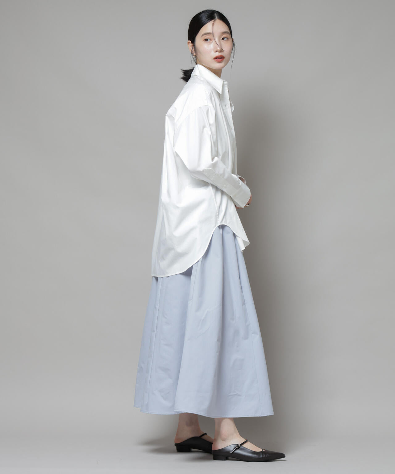 【撥水加工】ギャザーボリュームスカート