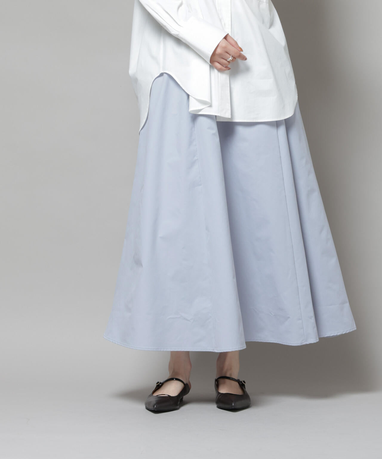 【撥水加工】ギャザーボリュームスカート