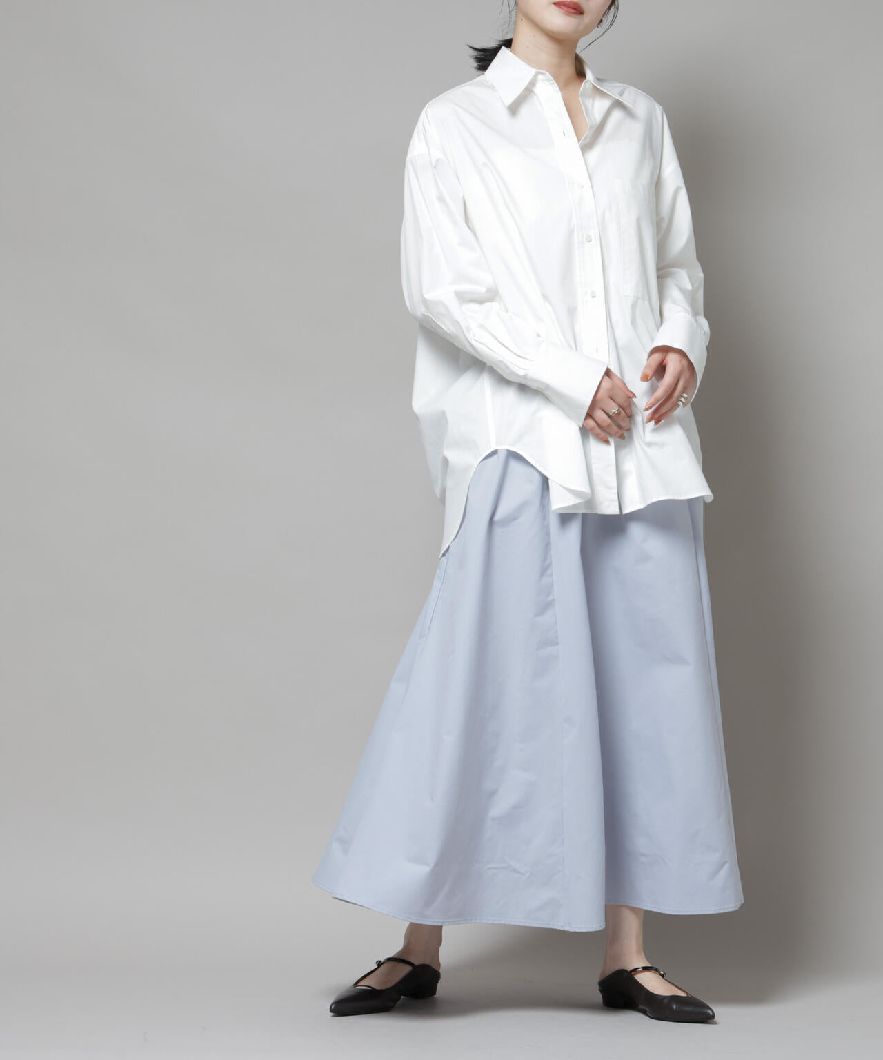 【撥水加工】ギャザーボリュームスカート