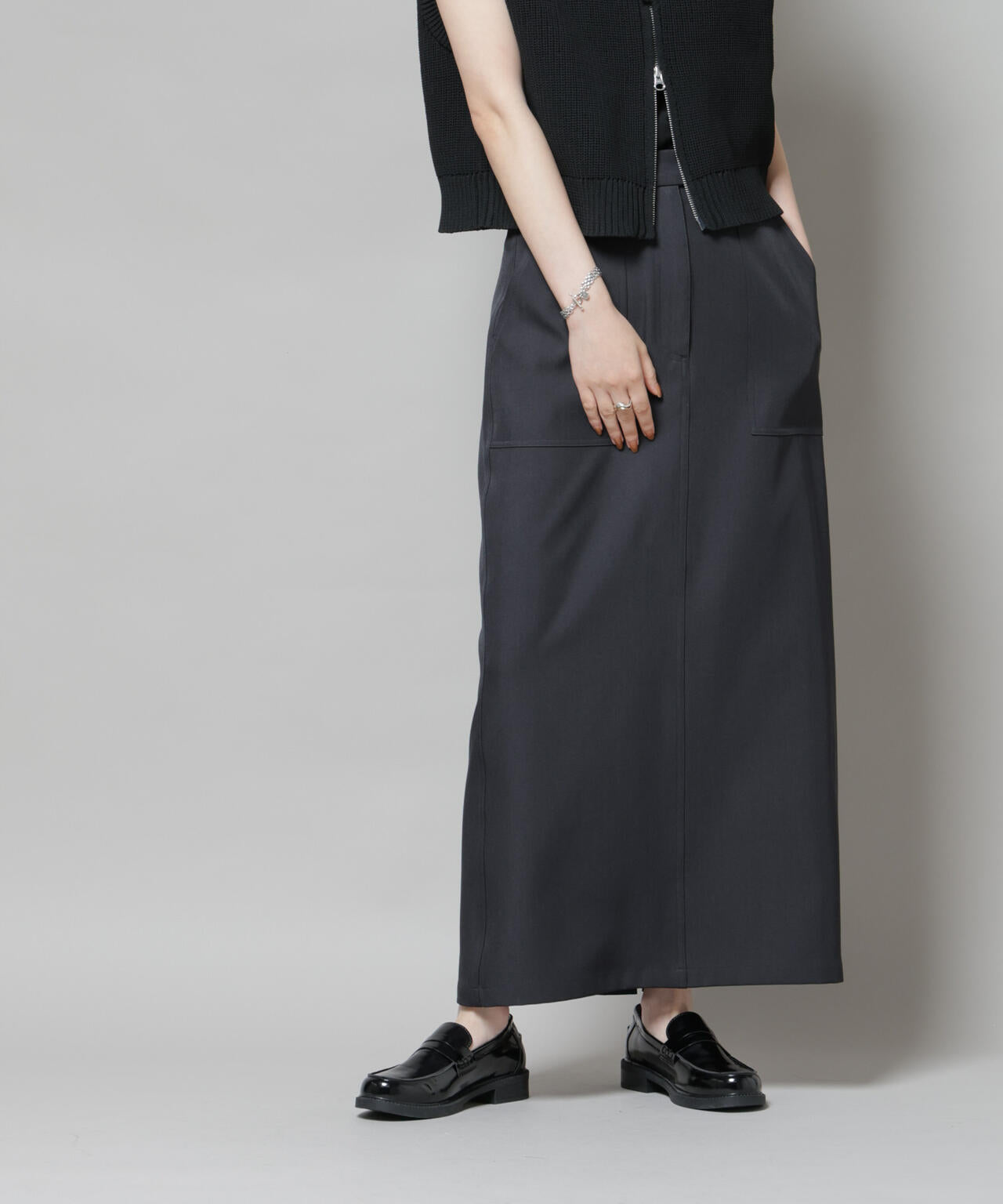 ポケットディティールナロースカート(セットアップ可)