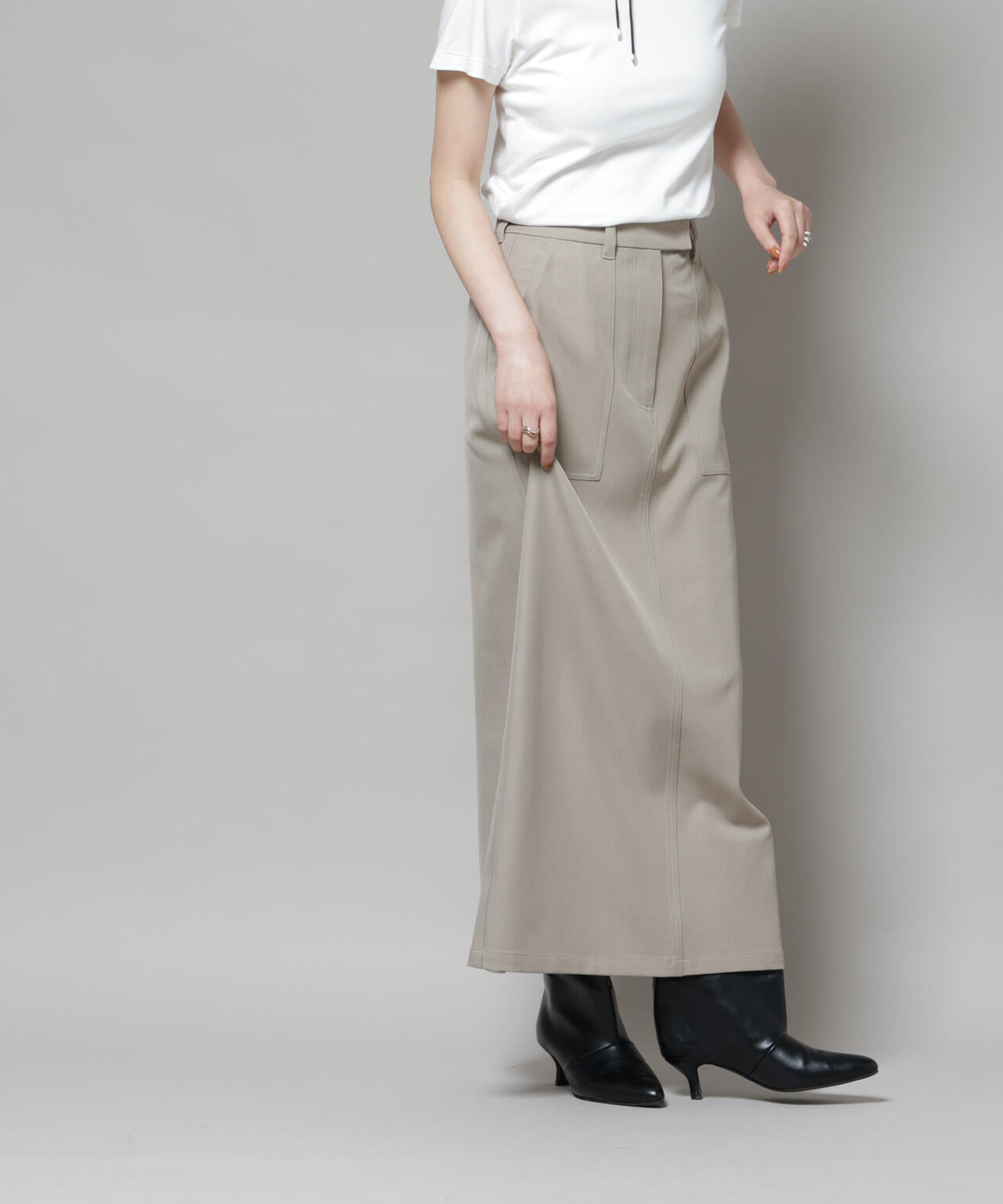 ポケットディティールナロースカート(セットアップ可)