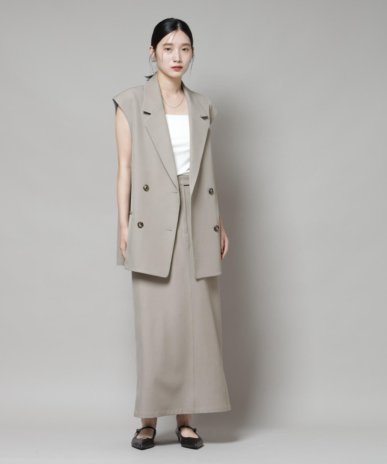 ポケットディティールナロースカート(セットアップ可)