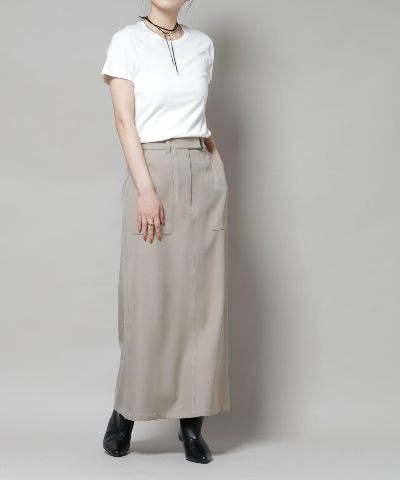 nano・universe ノーカラージャケット タイトスカート セットアップ