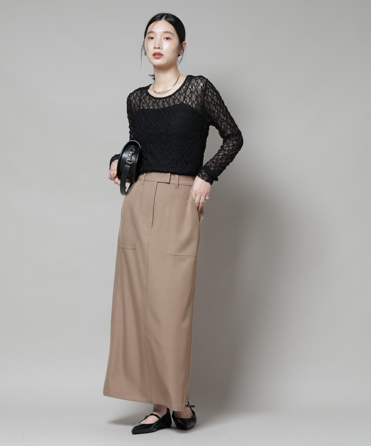 ポケットディティールナロースカート(セットアップ可)