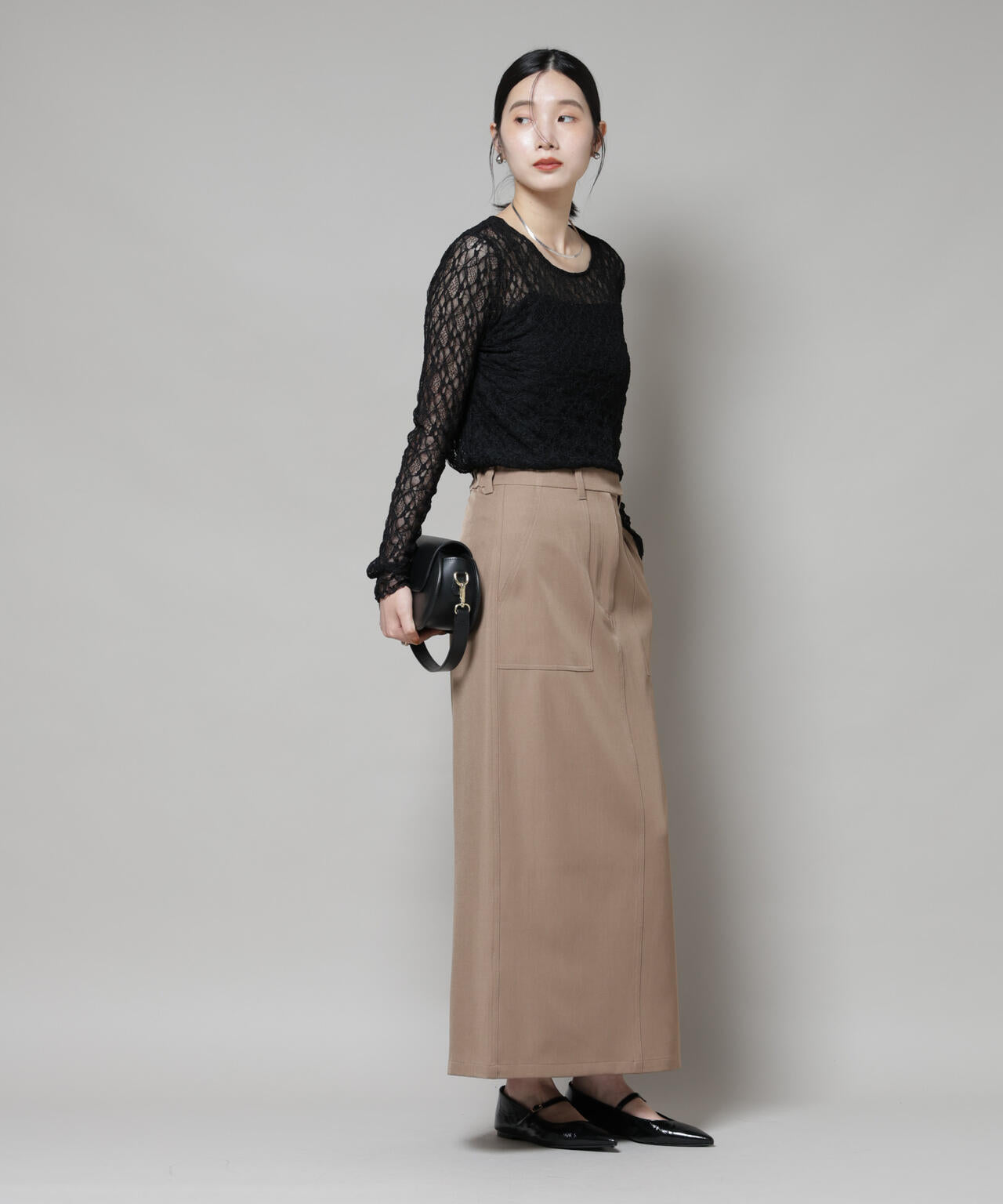 ポケットディティールナロースカート(セットアップ可)