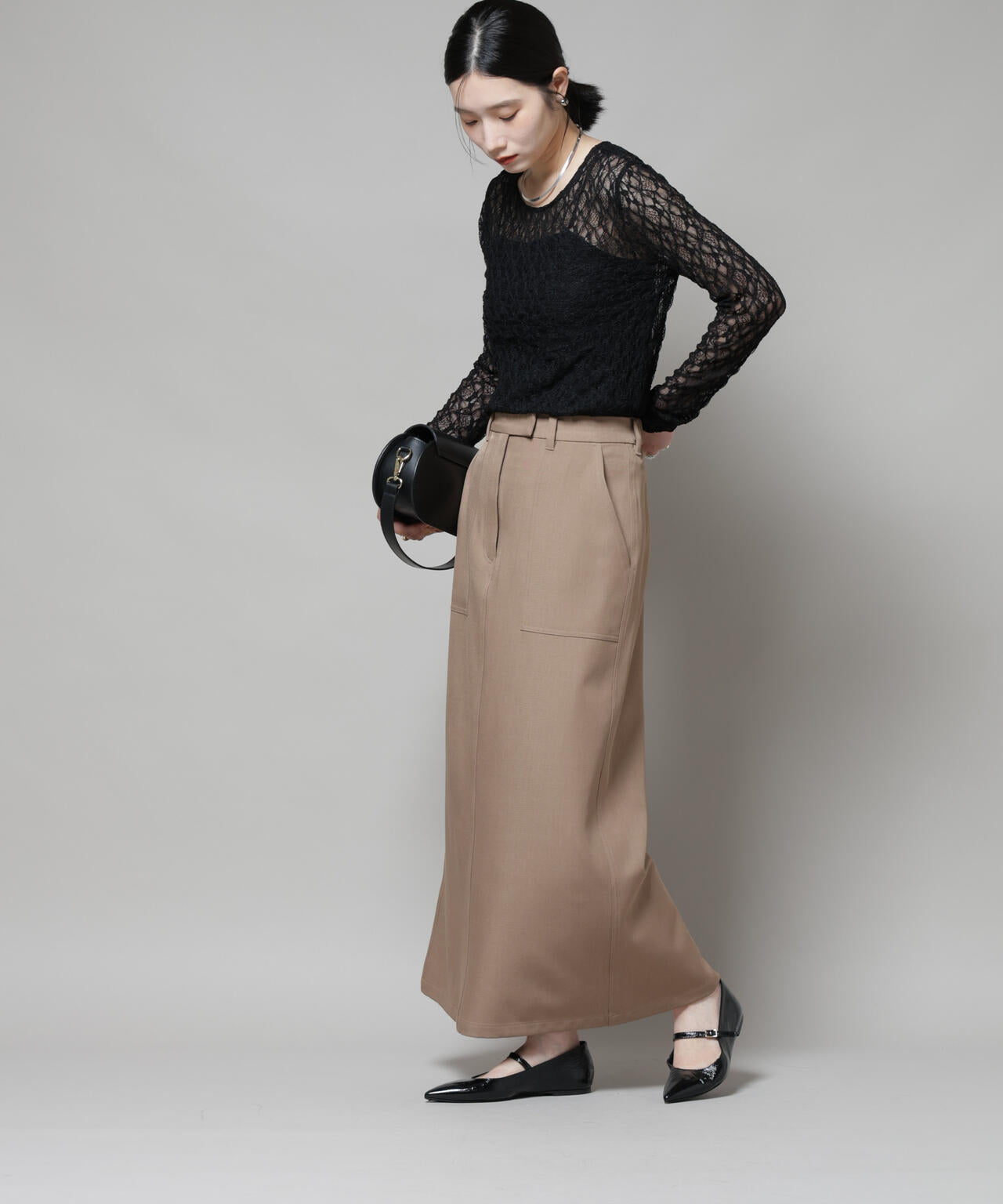 ポケットディティールナロースカート(セットアップ可)