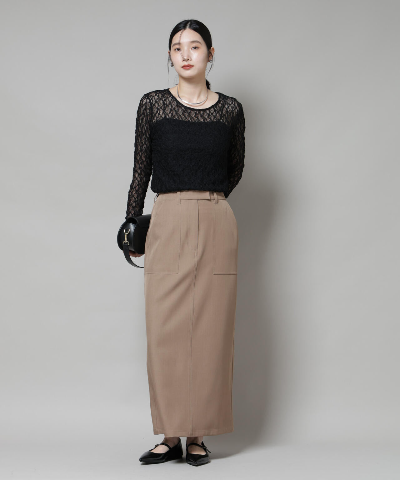 ポケットディティールナロースカート(セットアップ可)