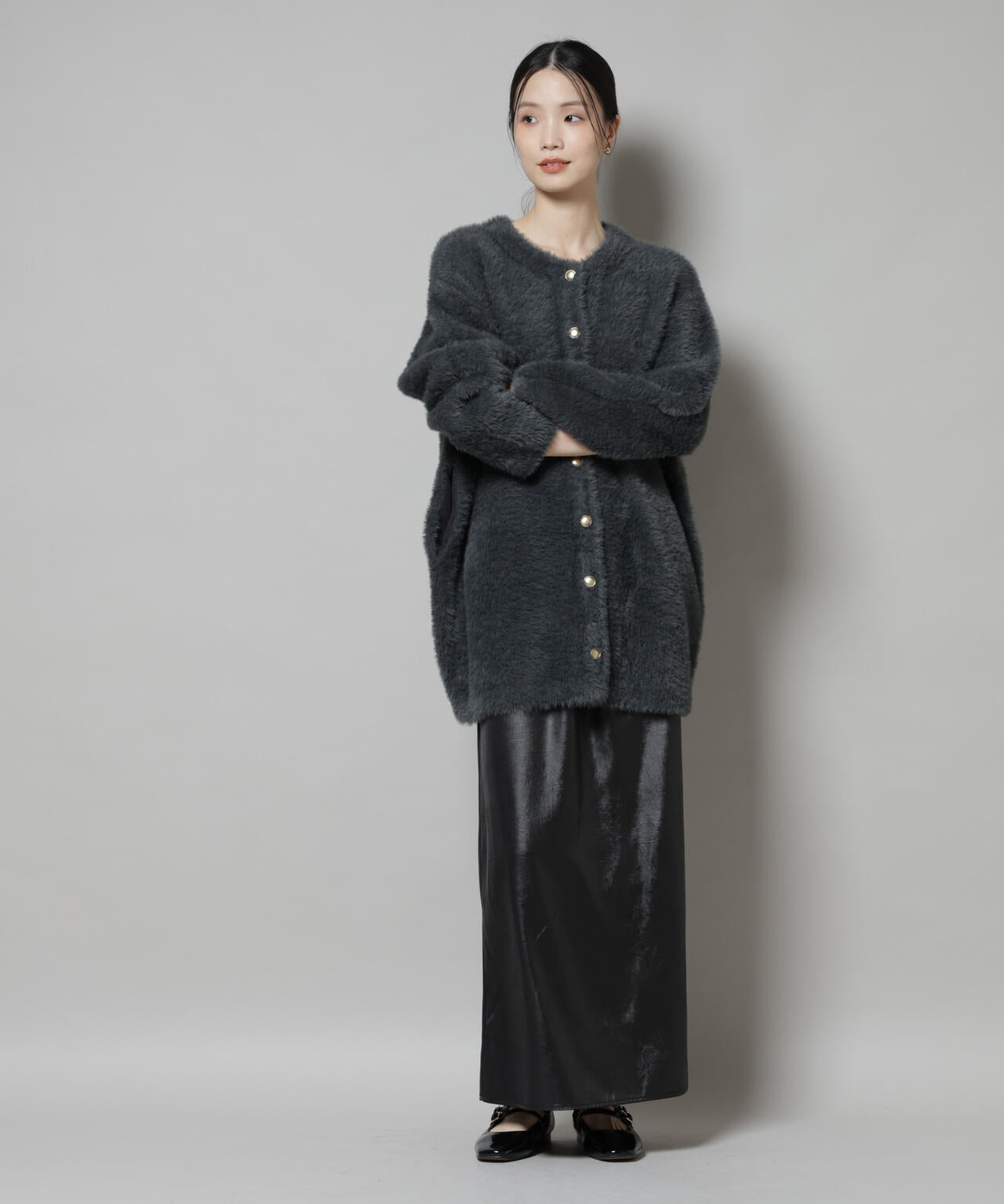 極美品✨ナノユニバース 高級ライン スリーピース 黒 光沢 シルク混 46 極美品✨ナノユニバース 高級ライン スリーピース 黒 光沢 シルク混 46