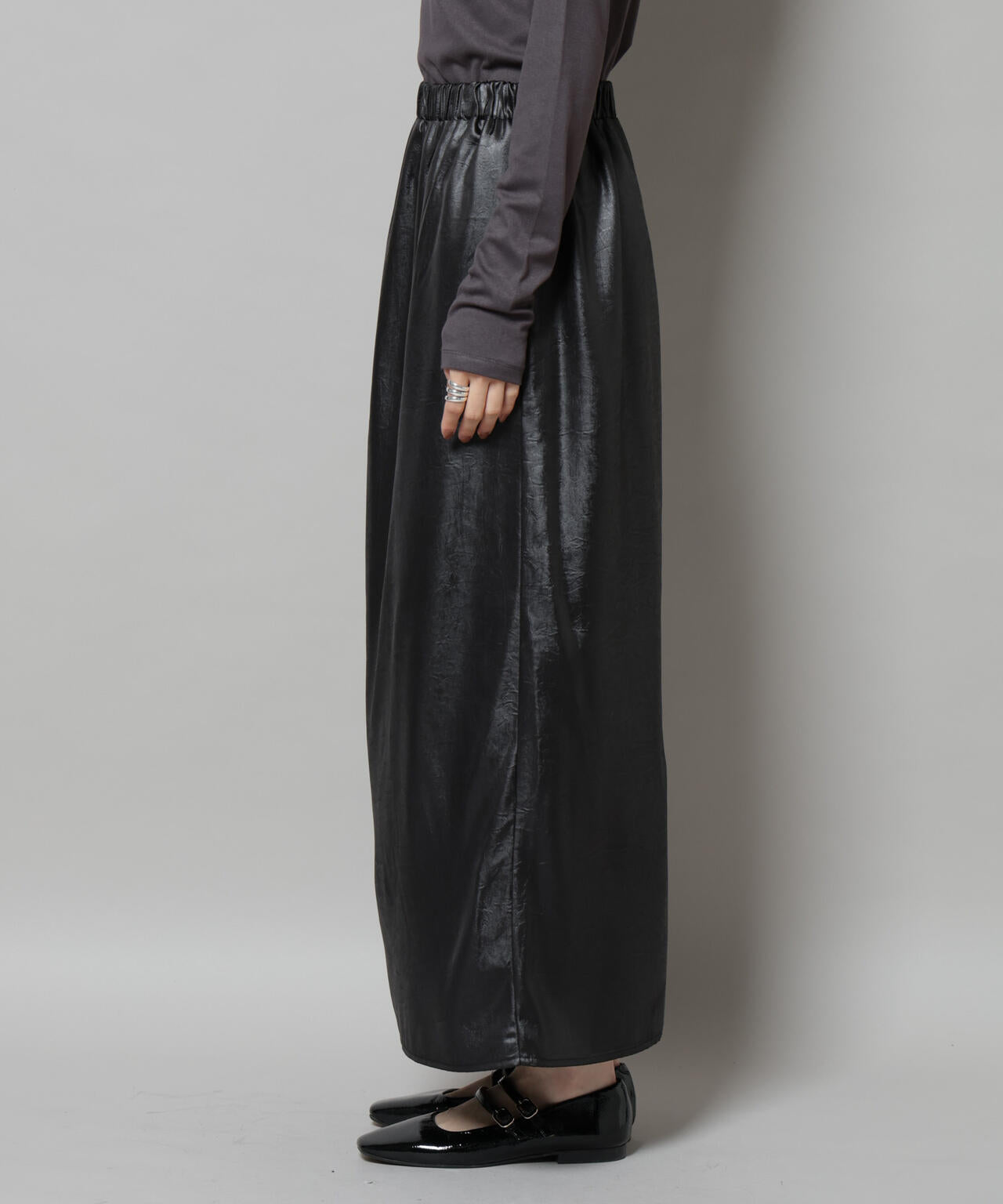 レザーライクシャイニースカート | NANO universe（ナノ・ユニバース