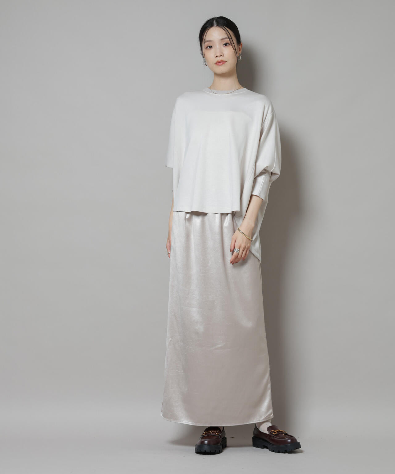 レザーライクシャイニースカート | NANO universe（ナノ・ユニバース