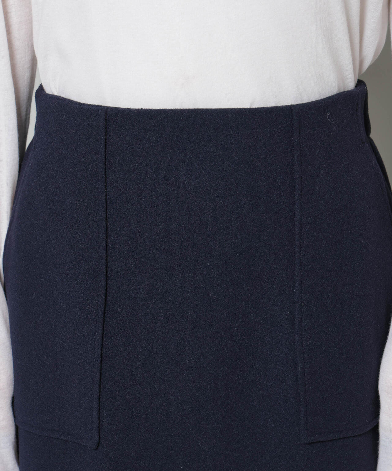 ソフトメルトンジャージーナローロングスカート(セットアップ可)