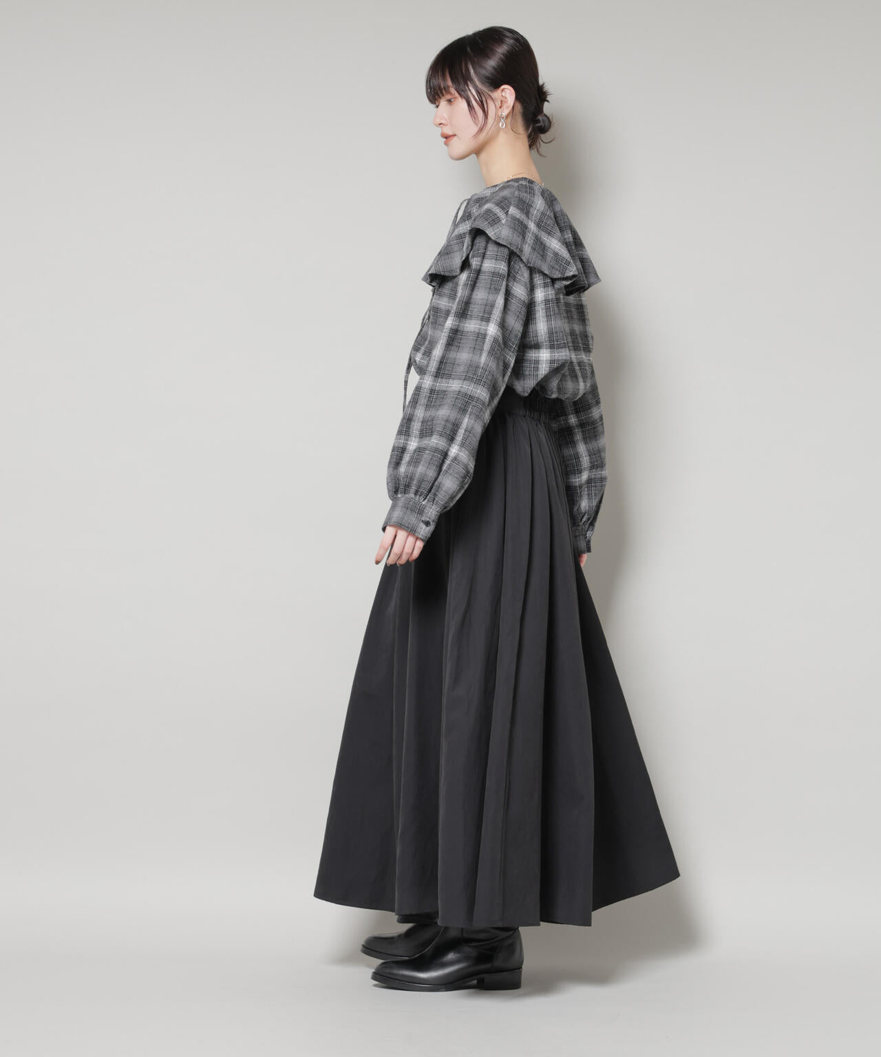 起毛ピーチギャザーボリュームスカート