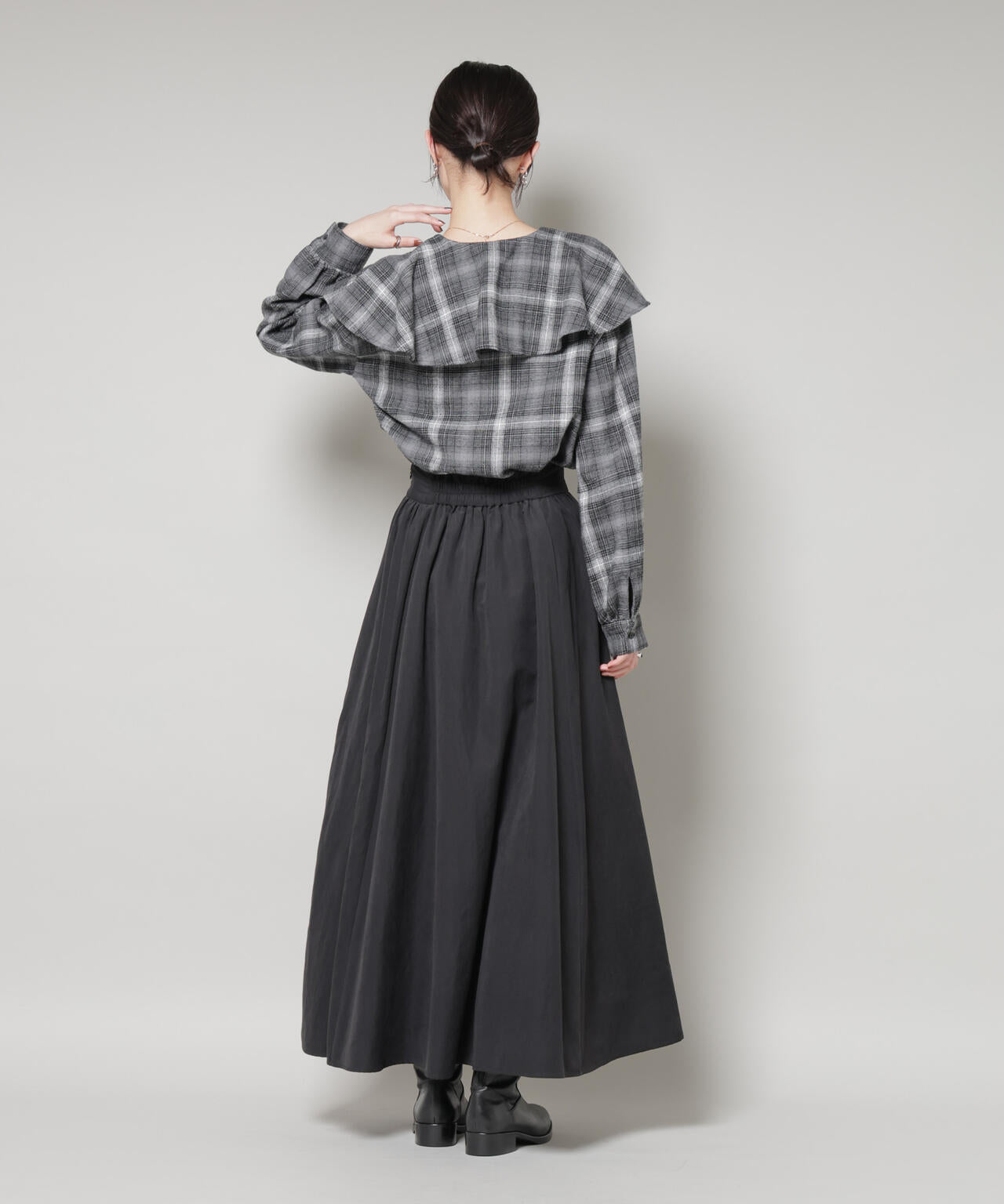 起毛ピーチギャザーボリュームスカート