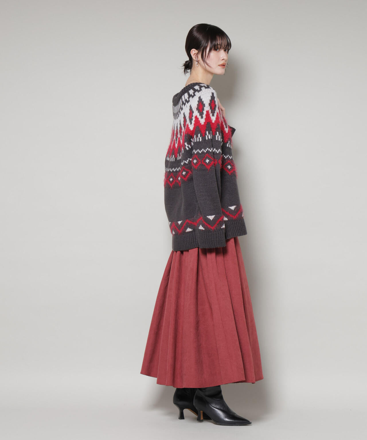 起毛ピーチギャザーボリュームスカート