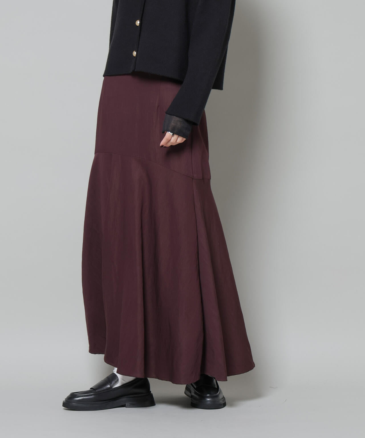 切り替え裾フレアスカート