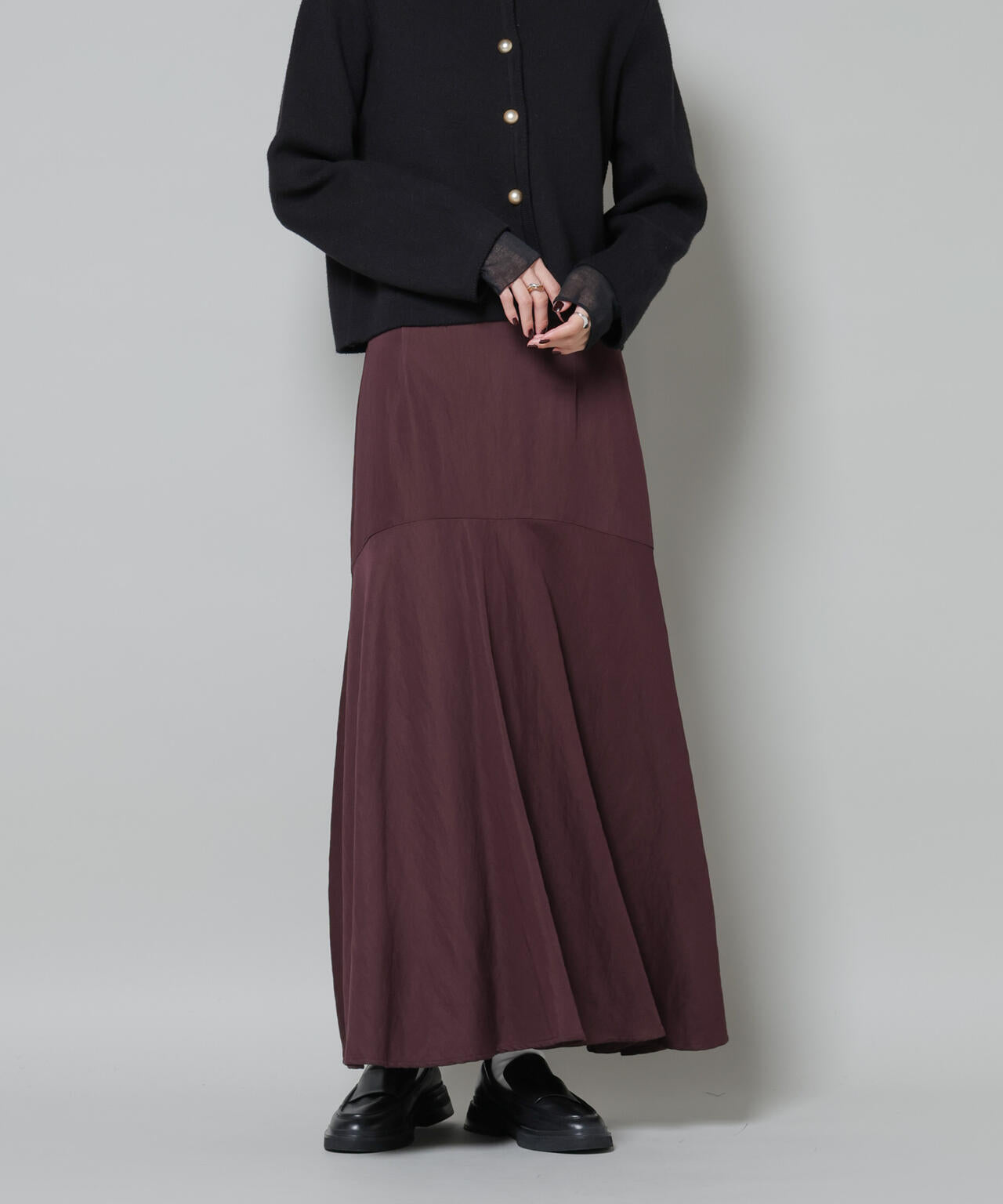 切り替え裾フレアスカート | NANO universe（ナノ・ユニバース