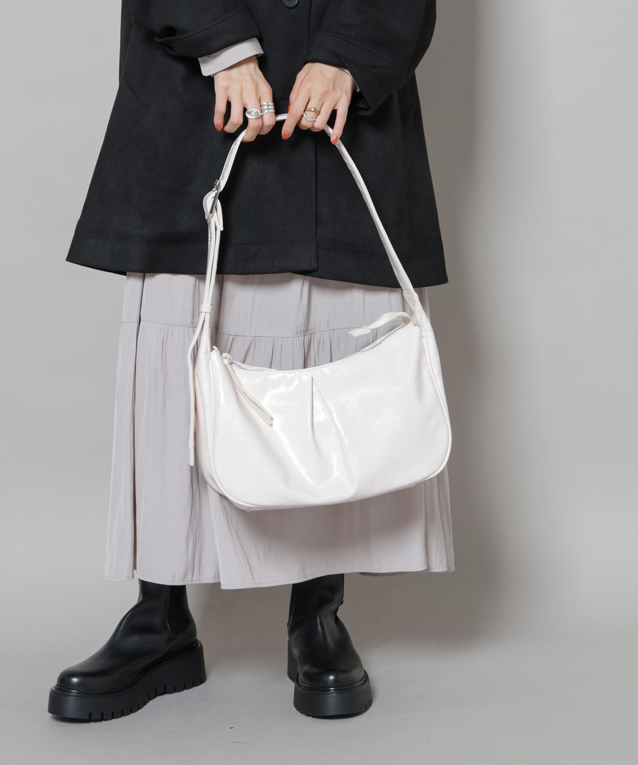 ベルトディテールラウンドショルダーバッグ | NANO universe（ナノ