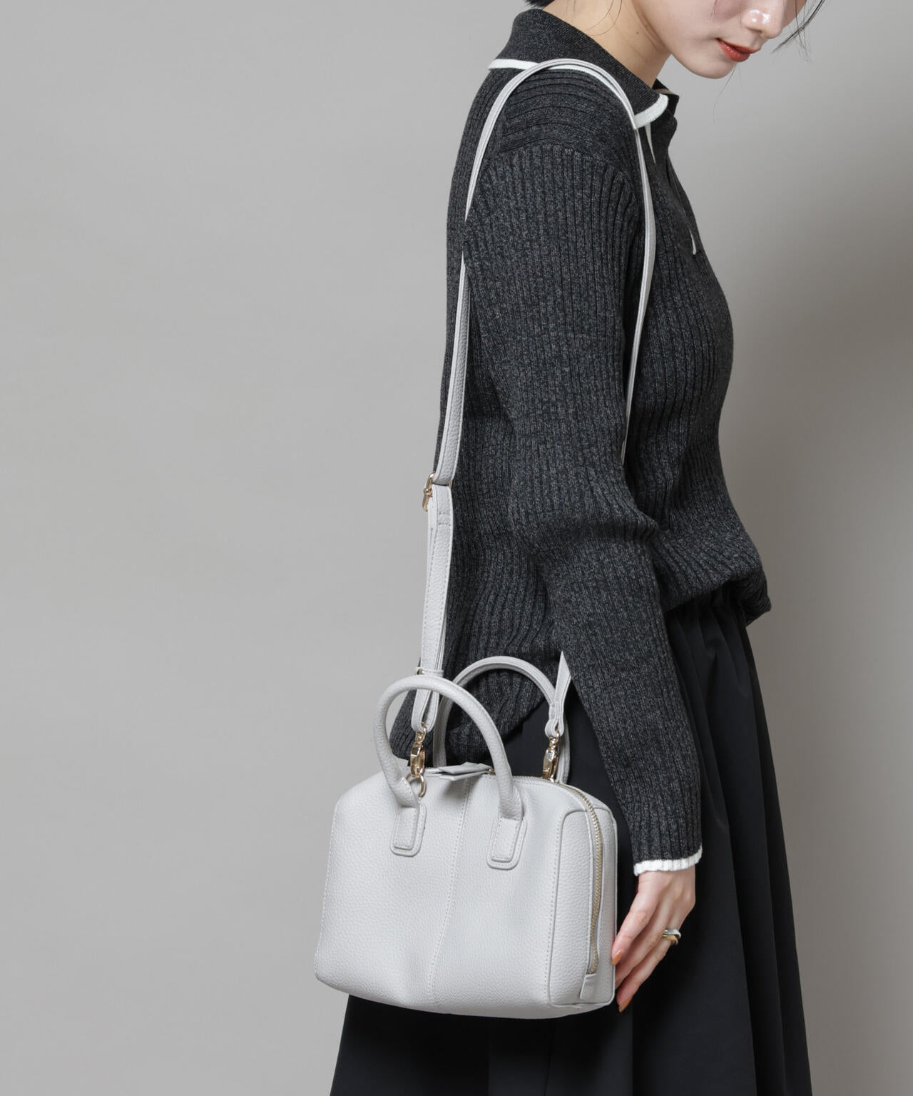 2wayショルダースクエアミニボストンバッグ | NANO universe（ナノ