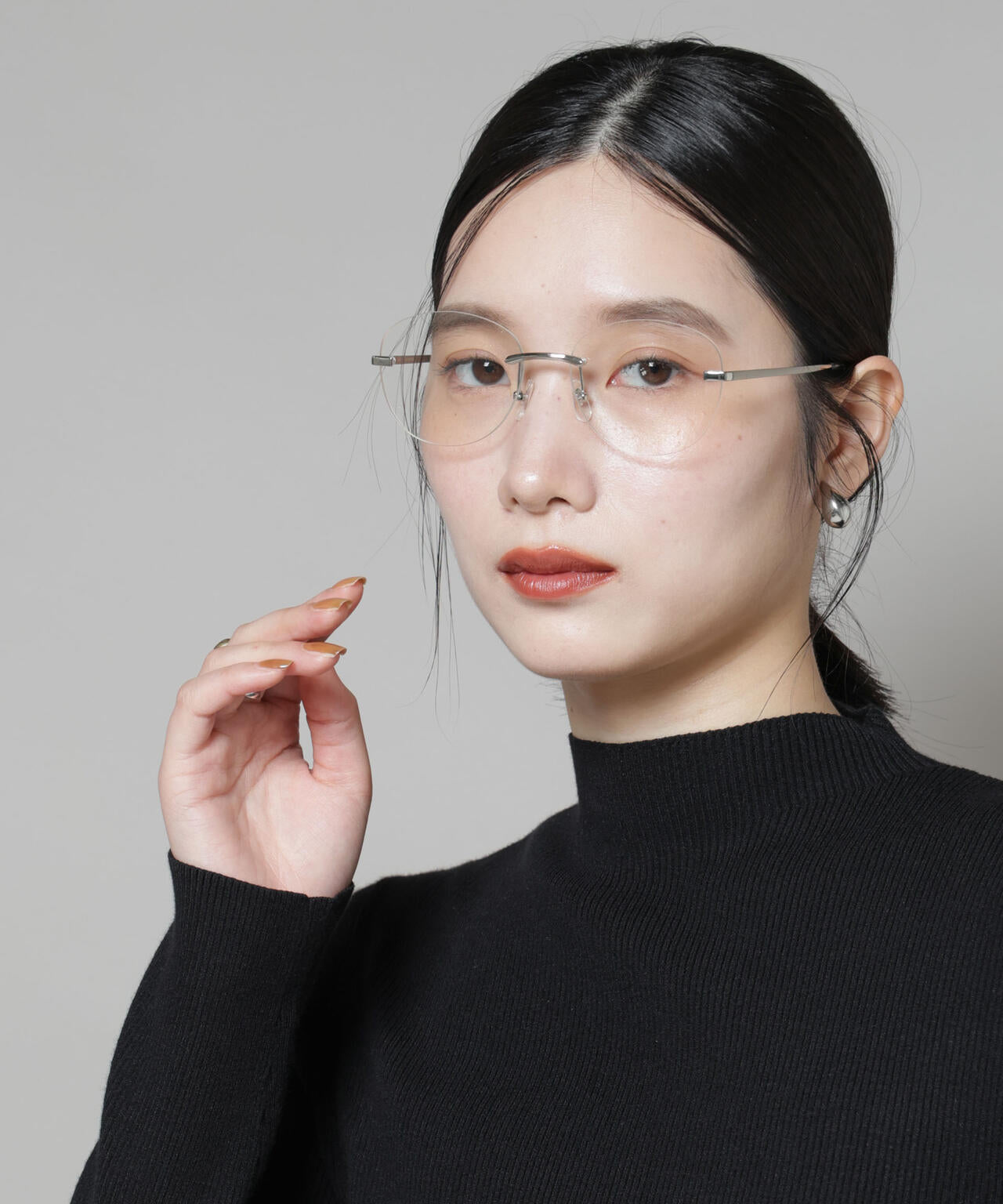 フレームレスメガネ