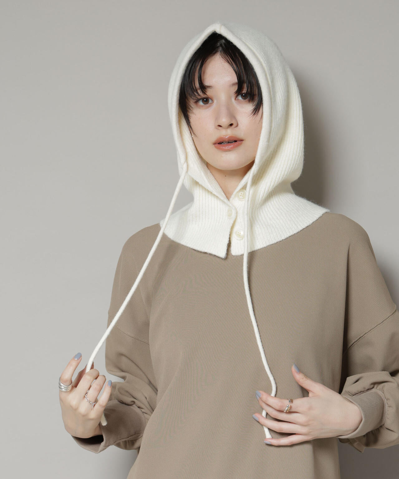 ボタン開閉バラクラバ