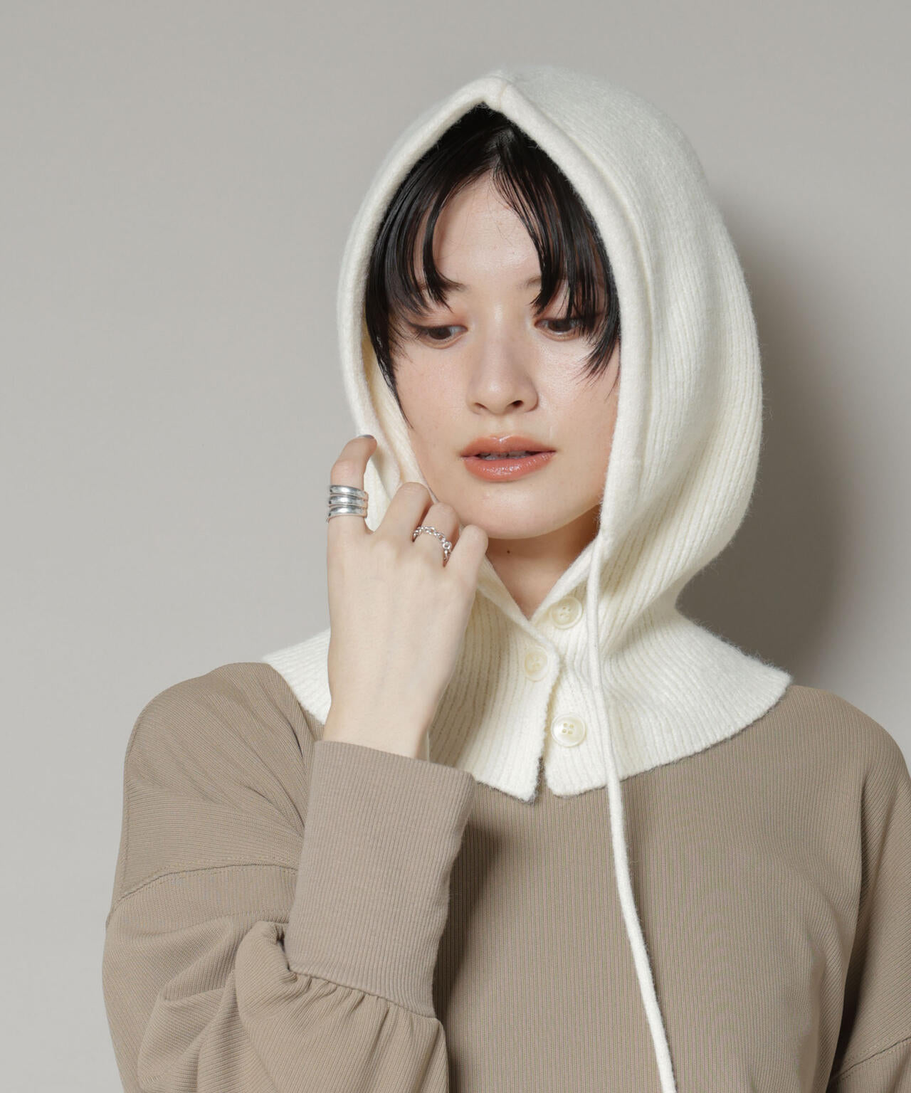 ボタン開閉バラクラバ