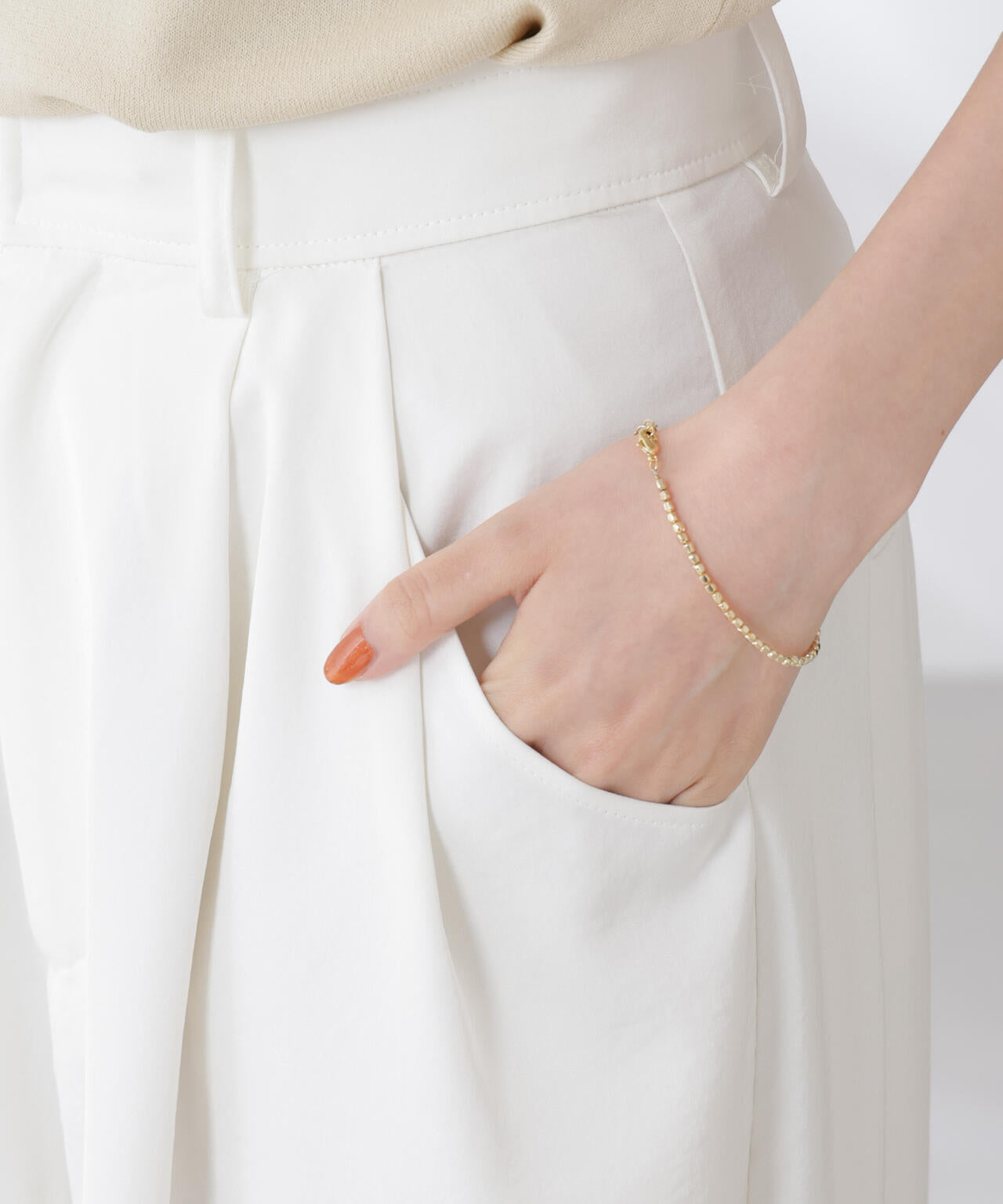 メタルビーズブレスレット