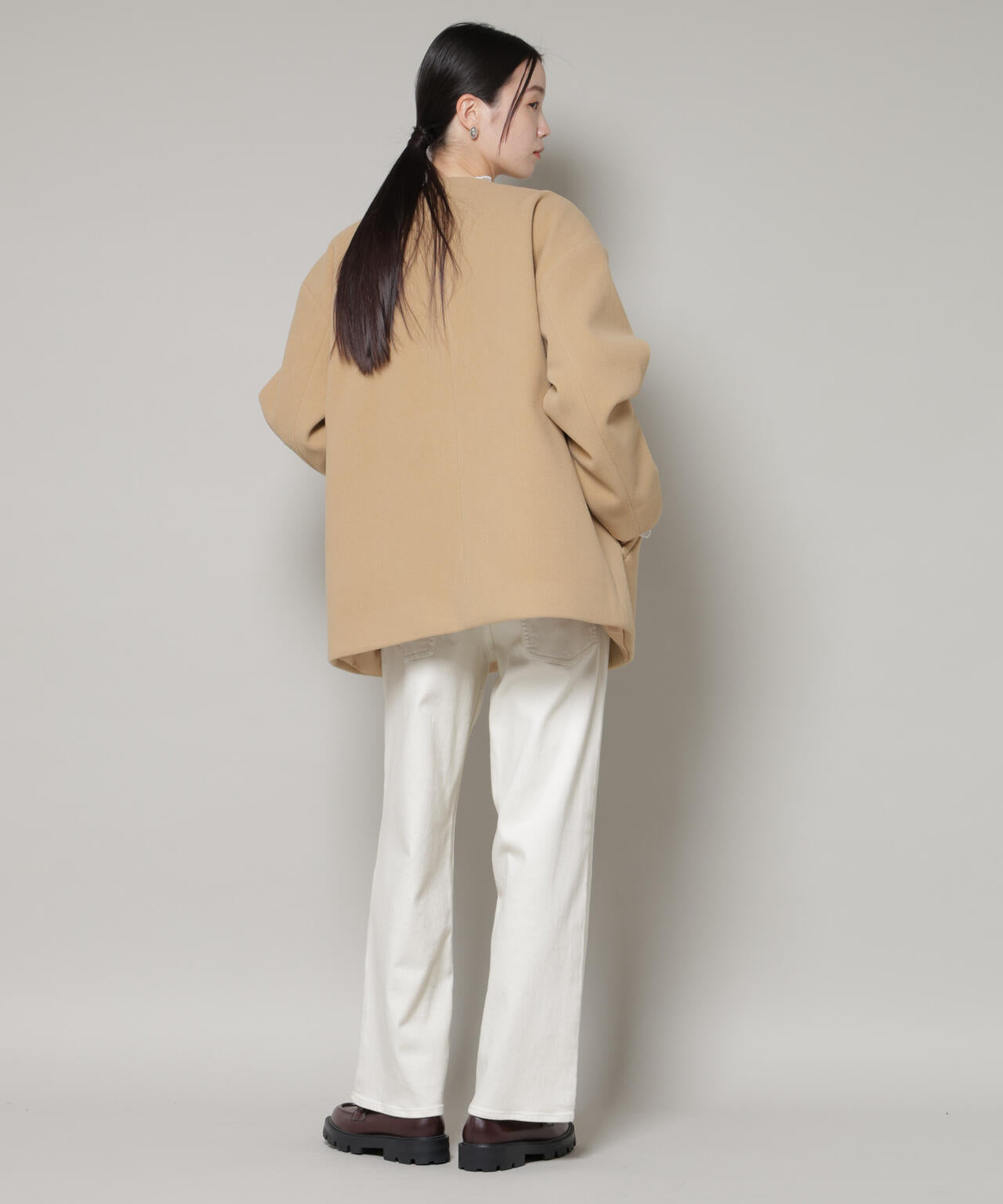 ノーカラーミドルコート | NANO universe（ナノ・ユニバース