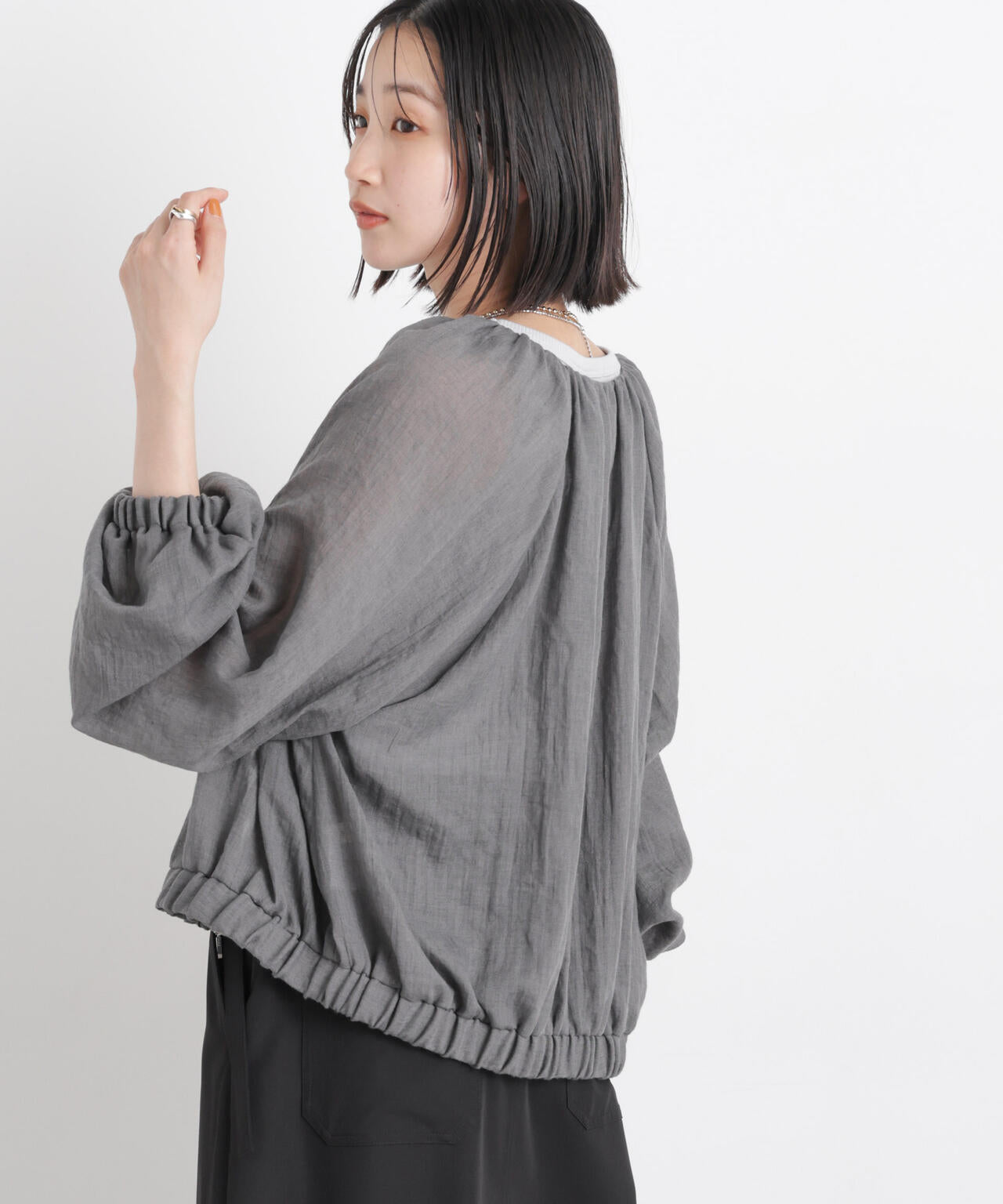 TCボイルジップアップギャザーブルゾン(セットアップ可)