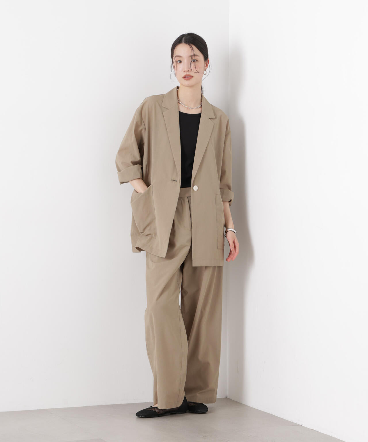 ソフトシアーシングルジャケット(セットアップ可)