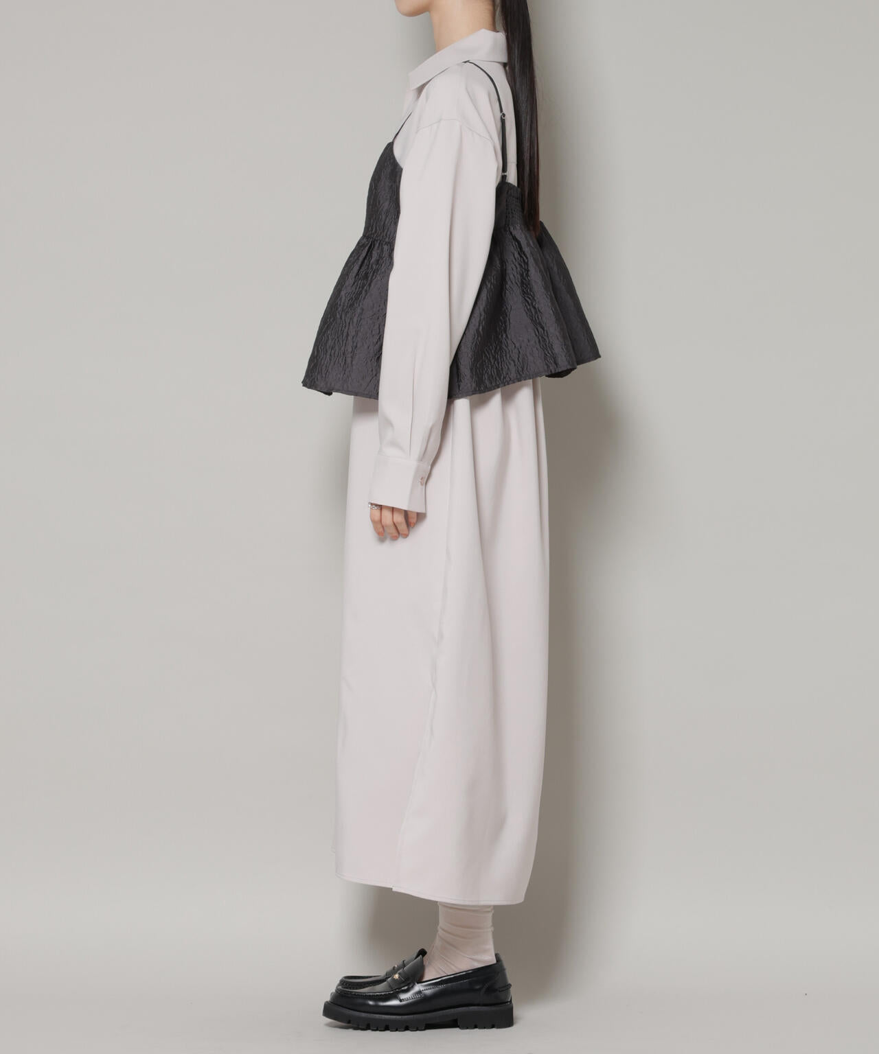 キャミビスチェ×スキッパーワンピース アンサンブルセット