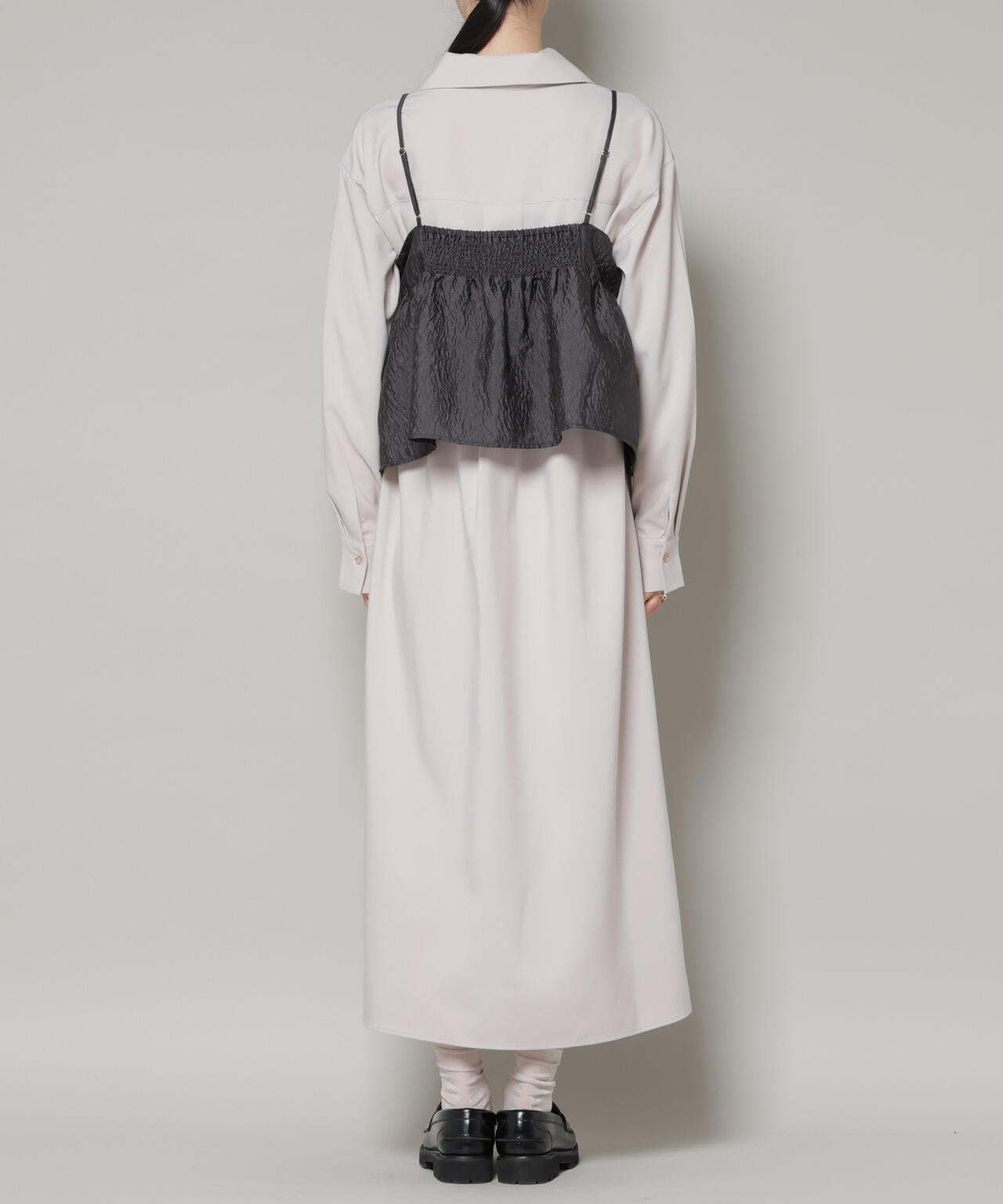 キャミビスチェ×スキッパーワンピース アンサンブルセット | NANO