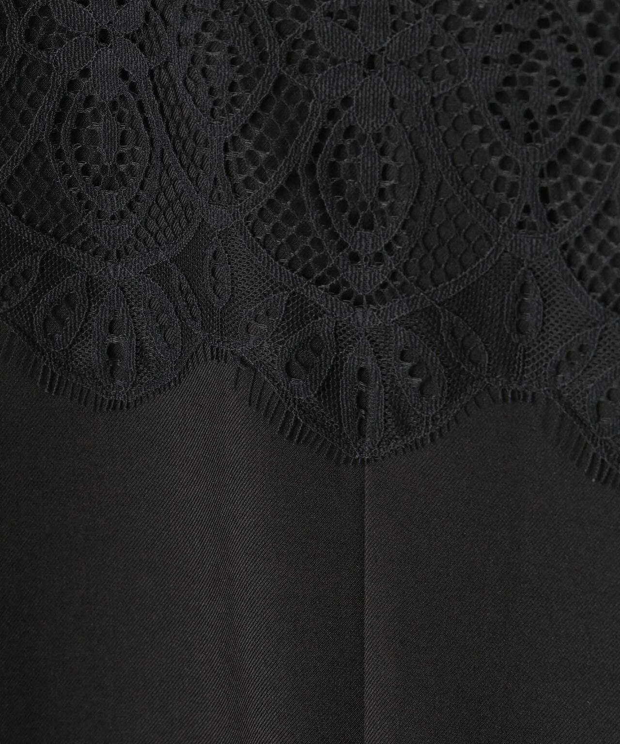 レース切り替えノースリーブワンピース