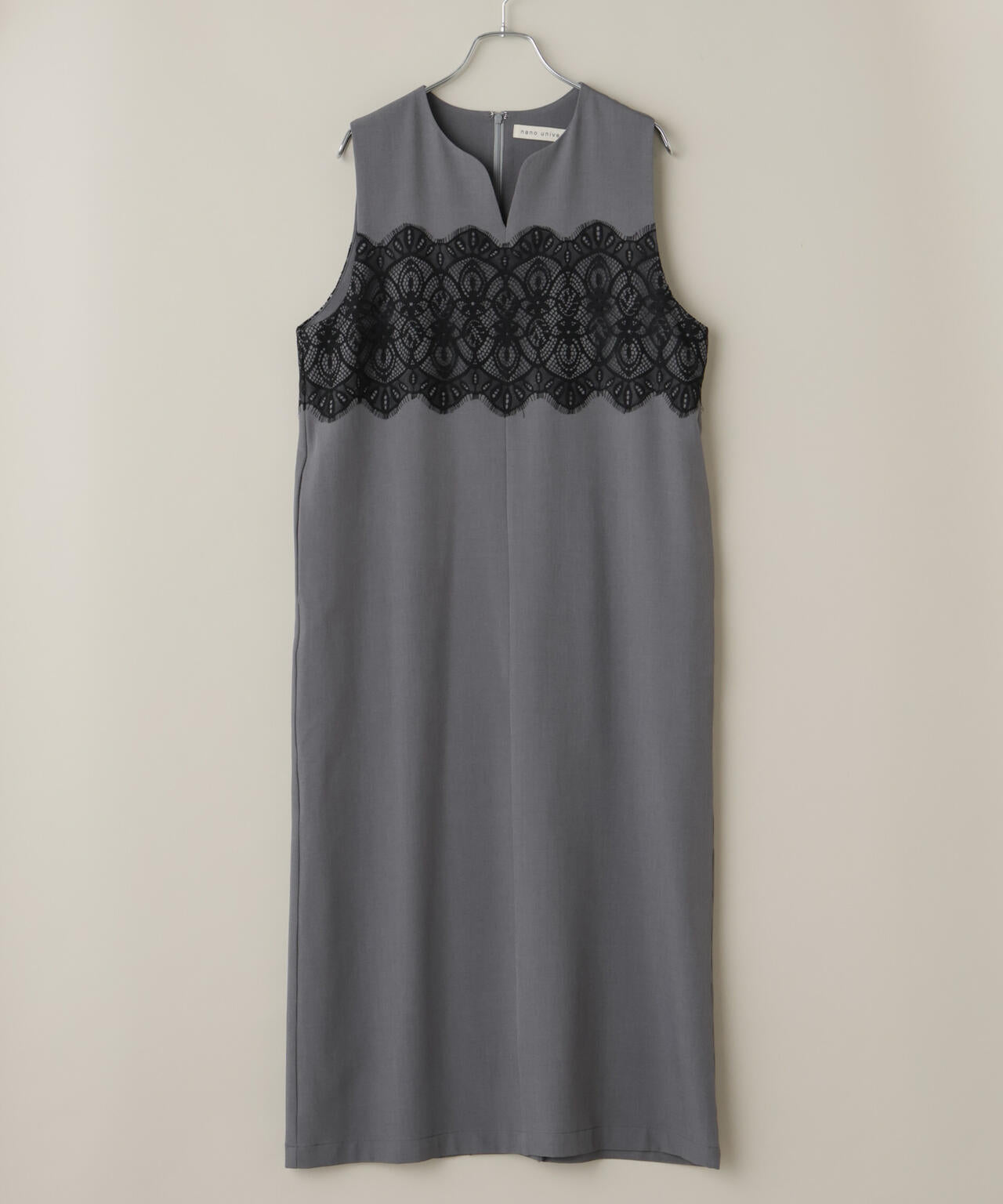 レース切り替えノースリーブワンピース